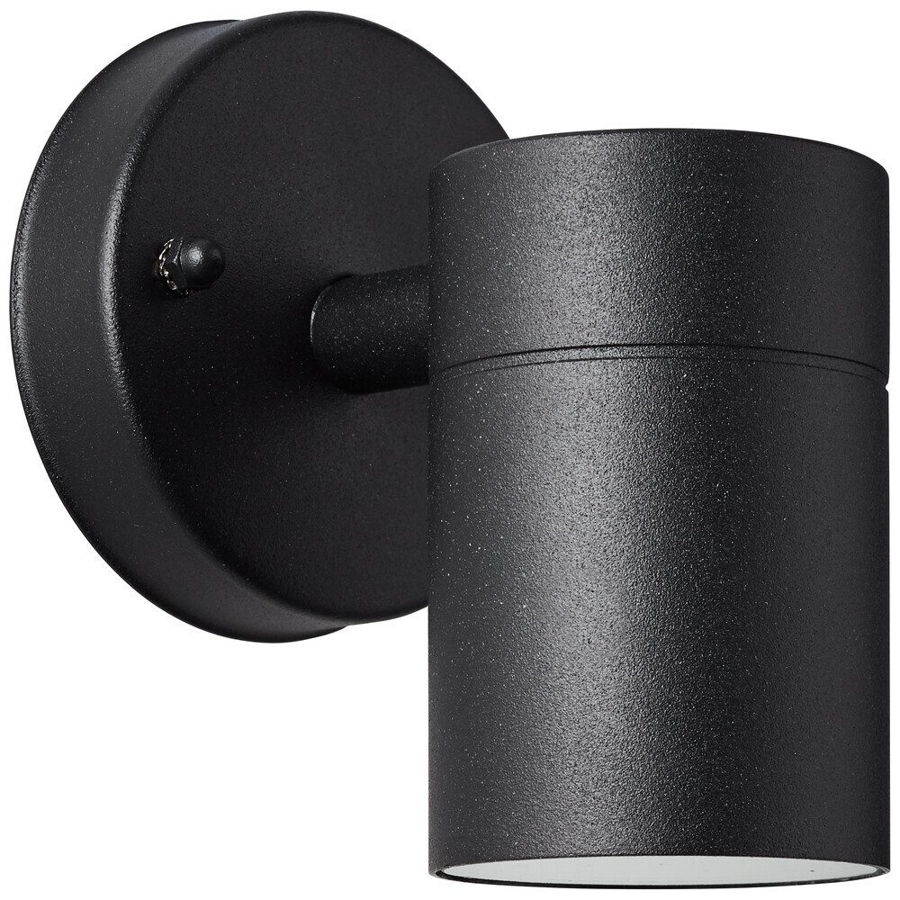 Außen-Wandleuchte Glas, schwarz, Einbau, 20W, IP44, wassergeschützt, G, L112mm