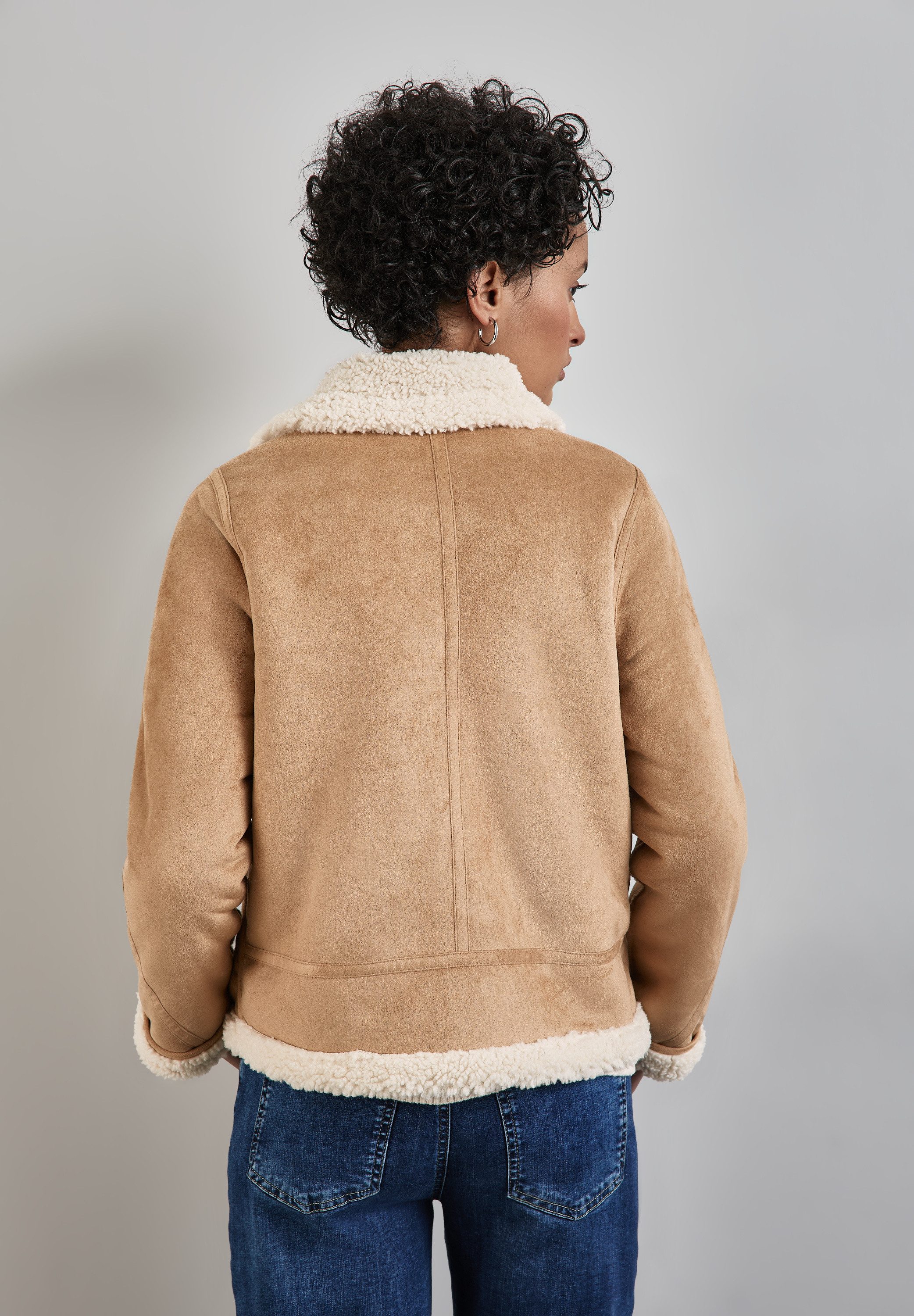 STREET ONE Kurzjacke im Velour-Look und günstig online kaufen