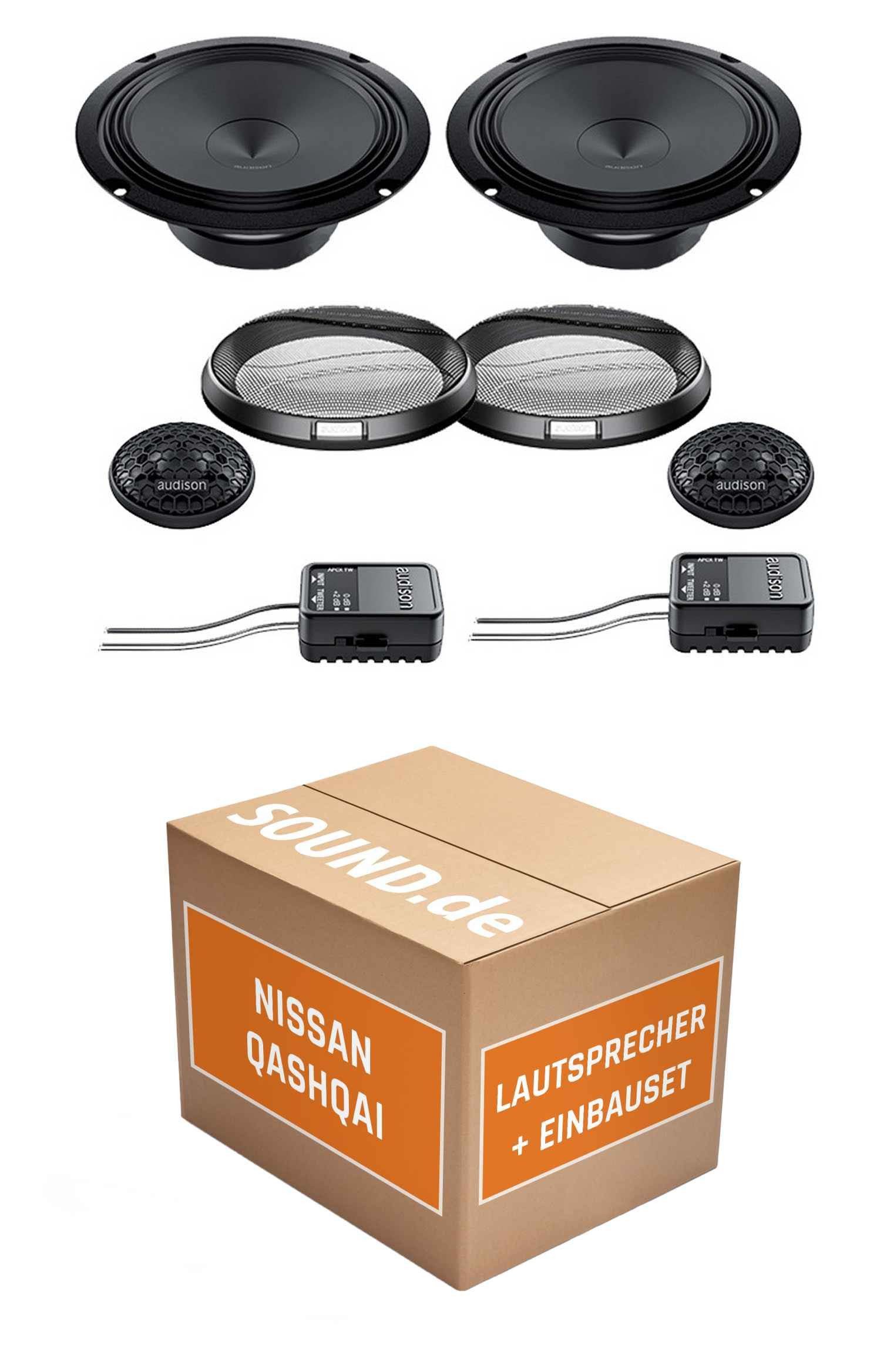 JUST SOUND best choice for caraudio Lautsprecher Boxen Einbauset Audison APK-165 Nissan Qashqai J11 Auto-Lautsprecher (100 W)