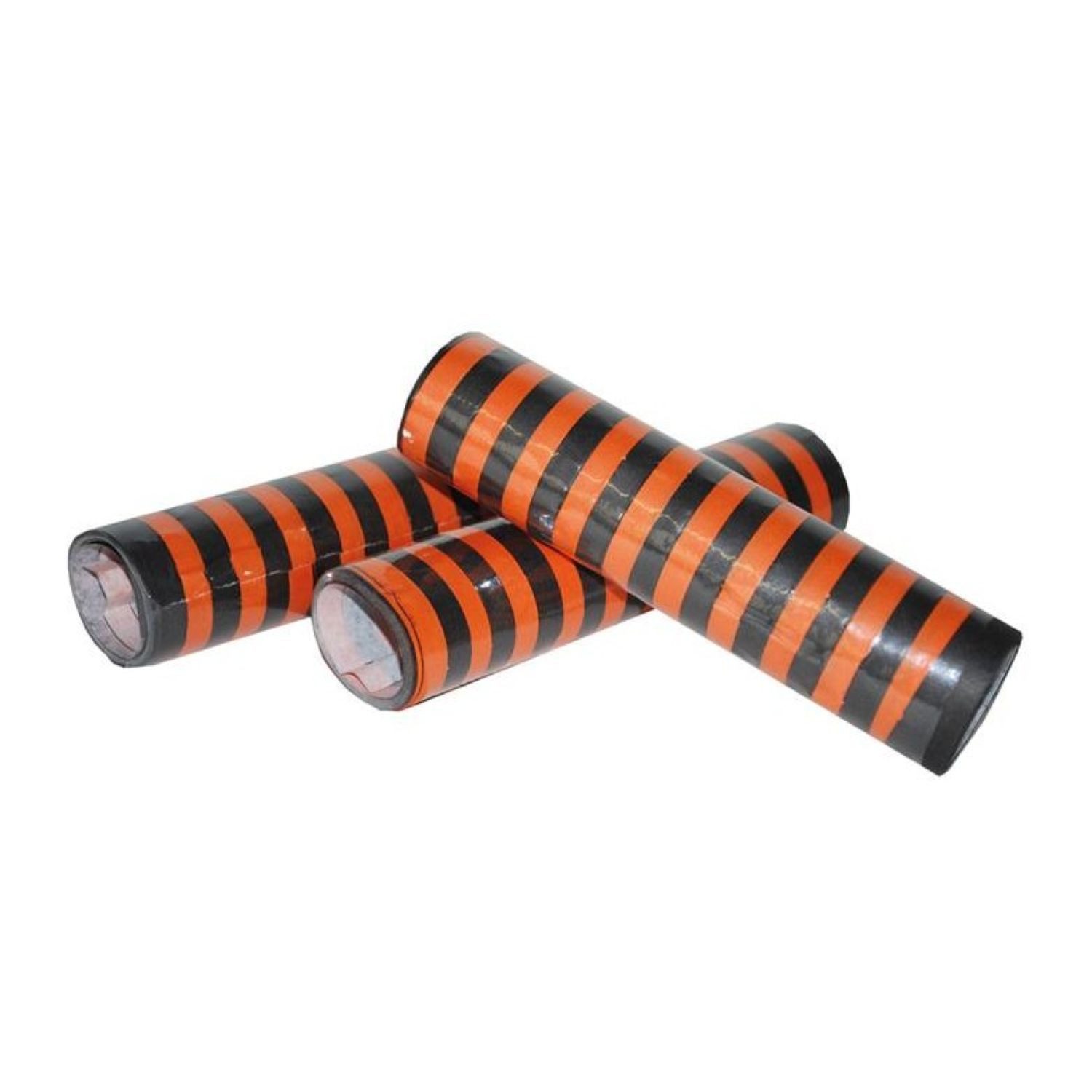 Funny Fashion Luftschlange Luftschlangen 'Schwarz/Orange', 14 cm/3 Rollen