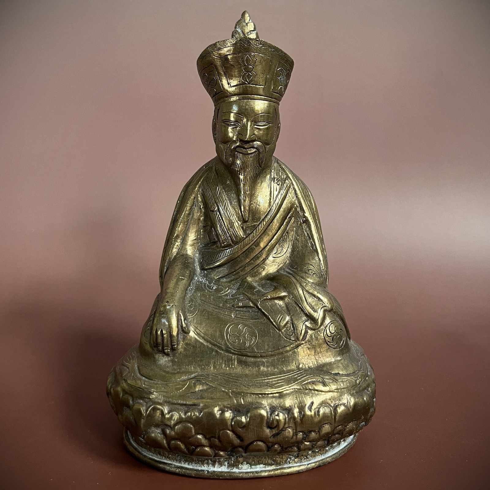 LifeStyle Asien Namgyel alte Buddhafigur Messing Ngawang Figur Shabdrung