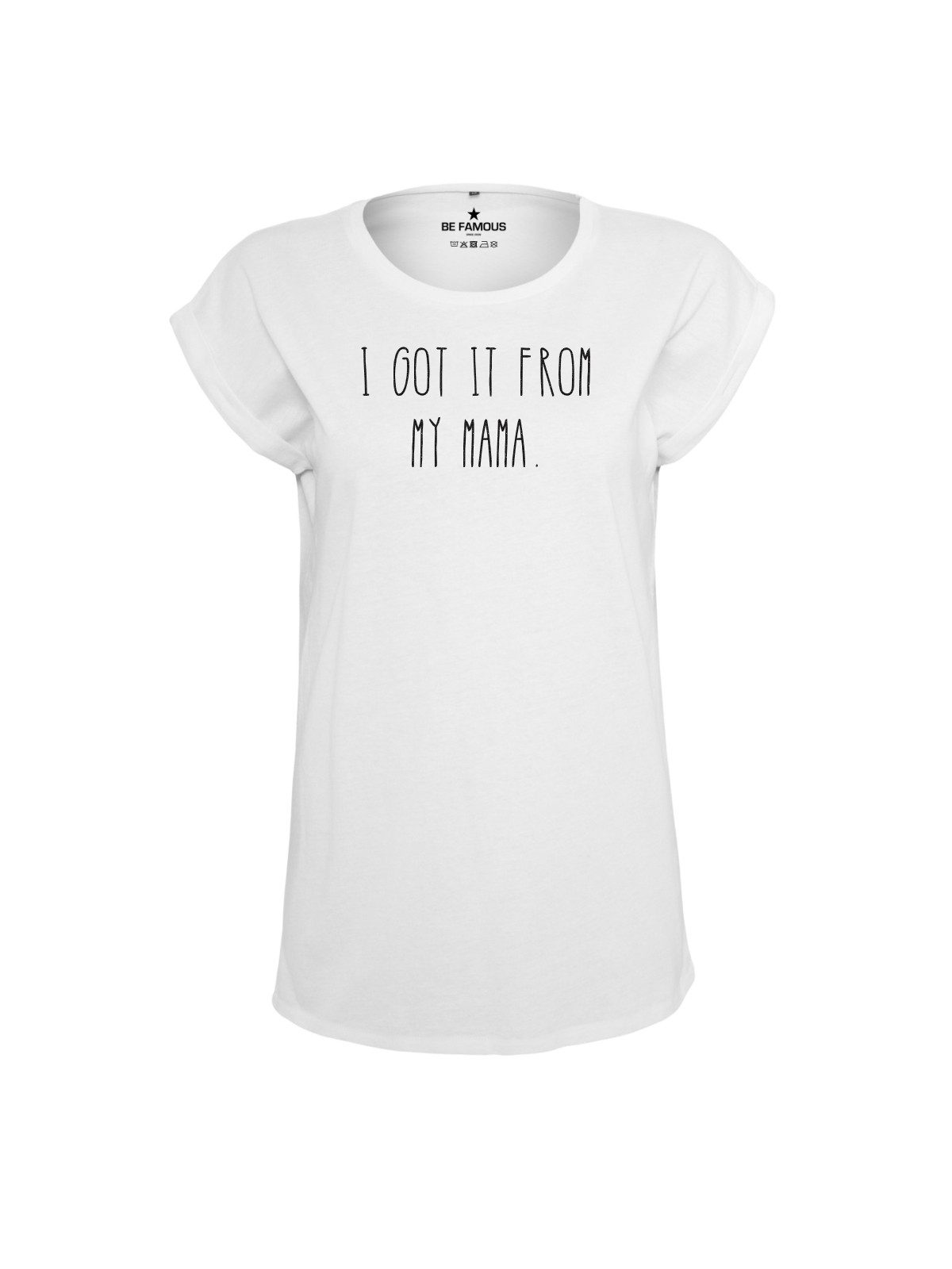 Be Famous Print-Shirt Classic Roll Up GOMAMA (1-tlg., keine)