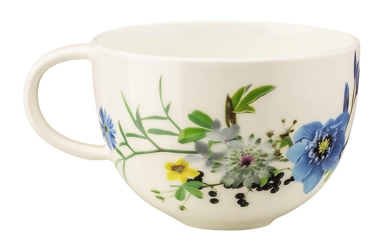 Rosenthal Tasse Brillance Fleurs des Alpes Kombi-Obertasse 0,3 l, Bone China, Tassen