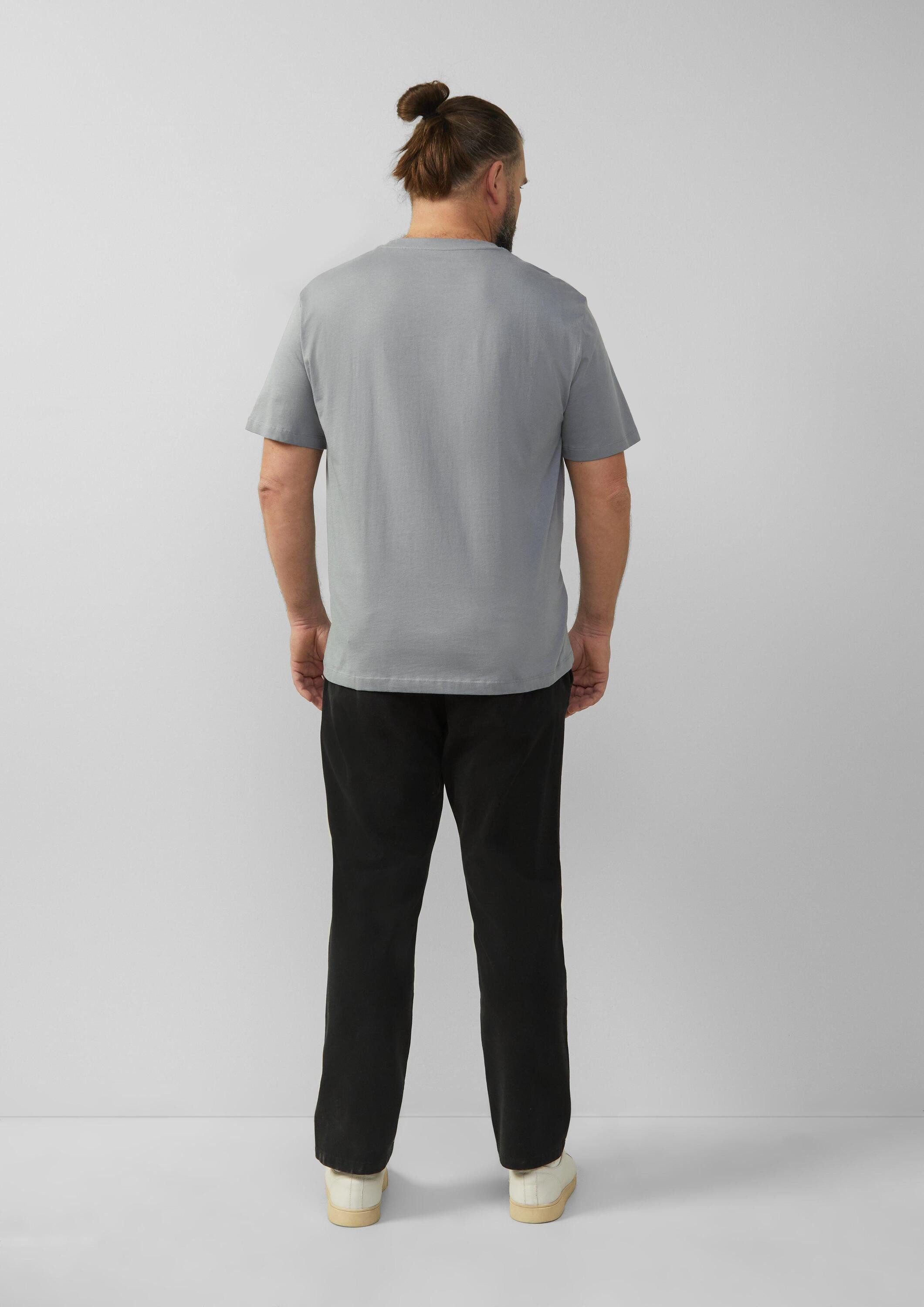s.Oliver Kurzarmshirt T-Shirt Baumwoll-T-Shirt mit Logo-Print
