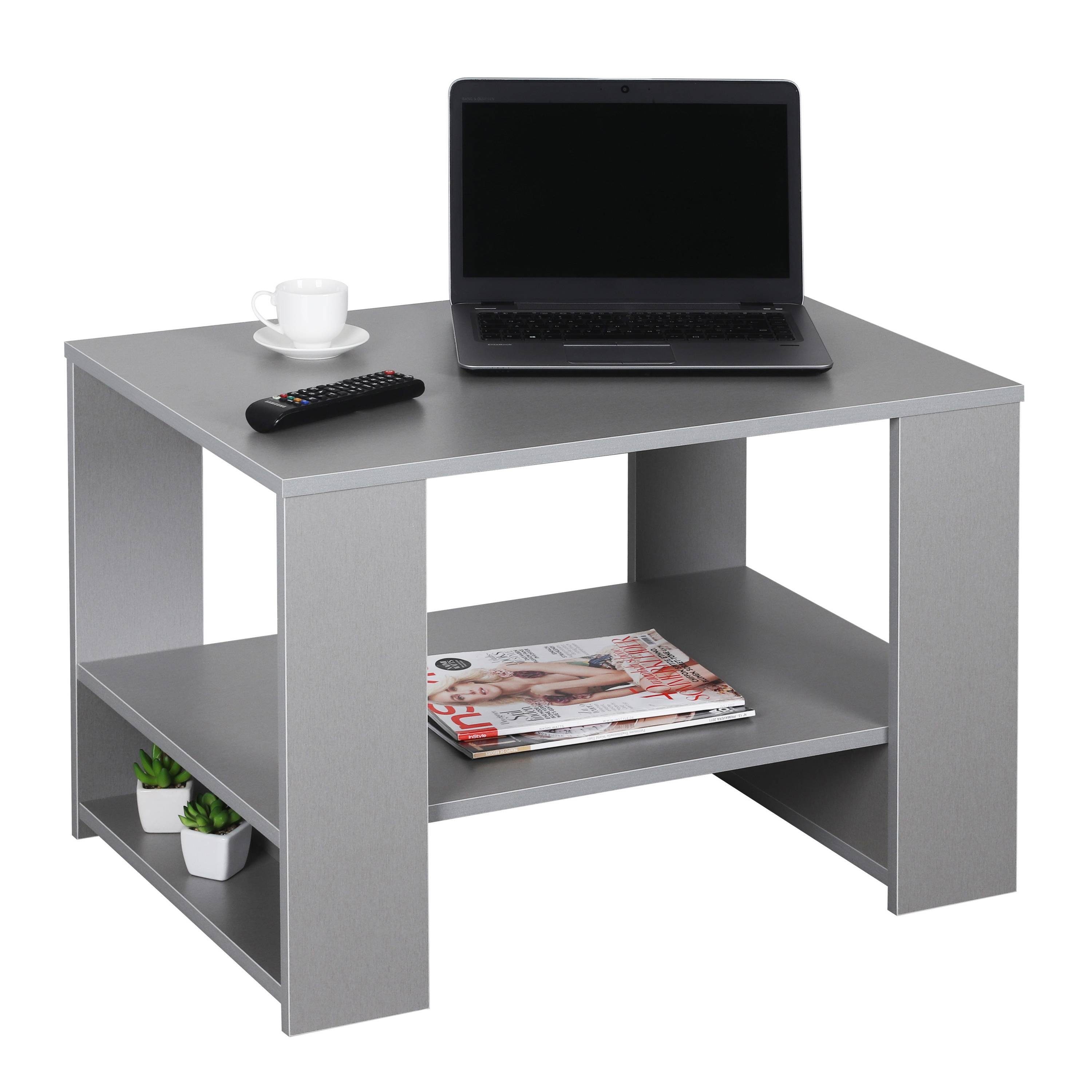 RICOO Wohnzimmertisch WM090-PL (1-St), Sofatisch mit Ablage Wohnzimmer Tisc günstig online kaufen