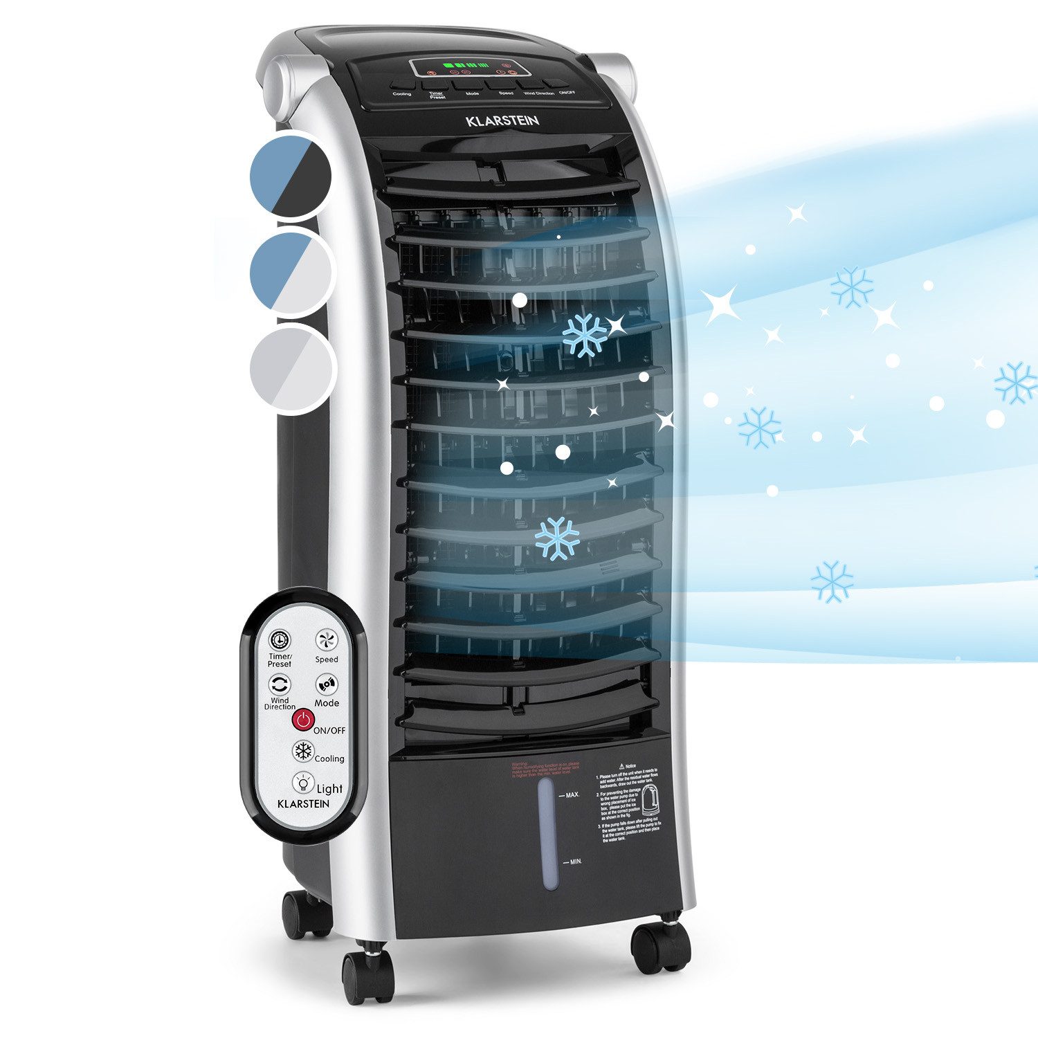 Klarstein Ventilatorkombigerät Maxfresh Ventilator Luftkühler Luftbefeuchte günstig online kaufen