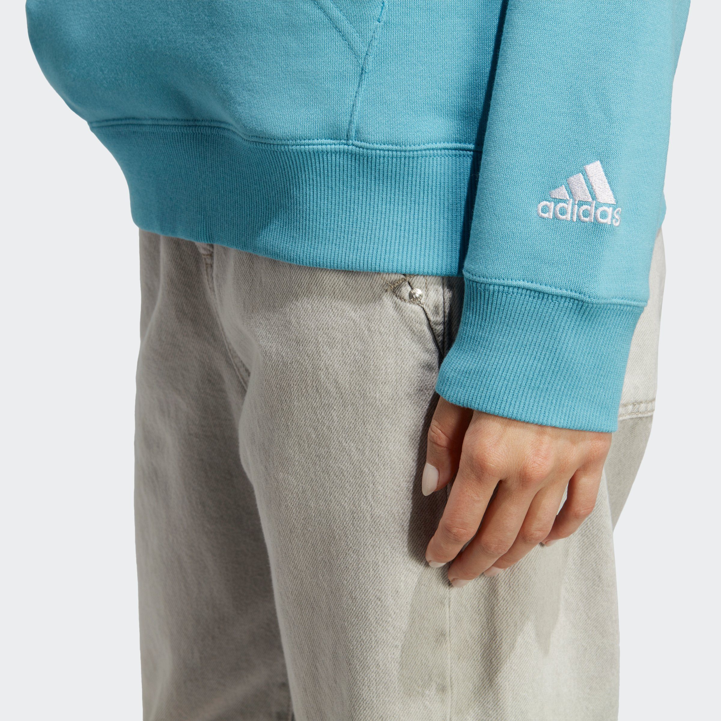 / LINEAR Blue adidas HOODIE Preloved ESSENTIALS Kapuzensweatshirt Sportswear White