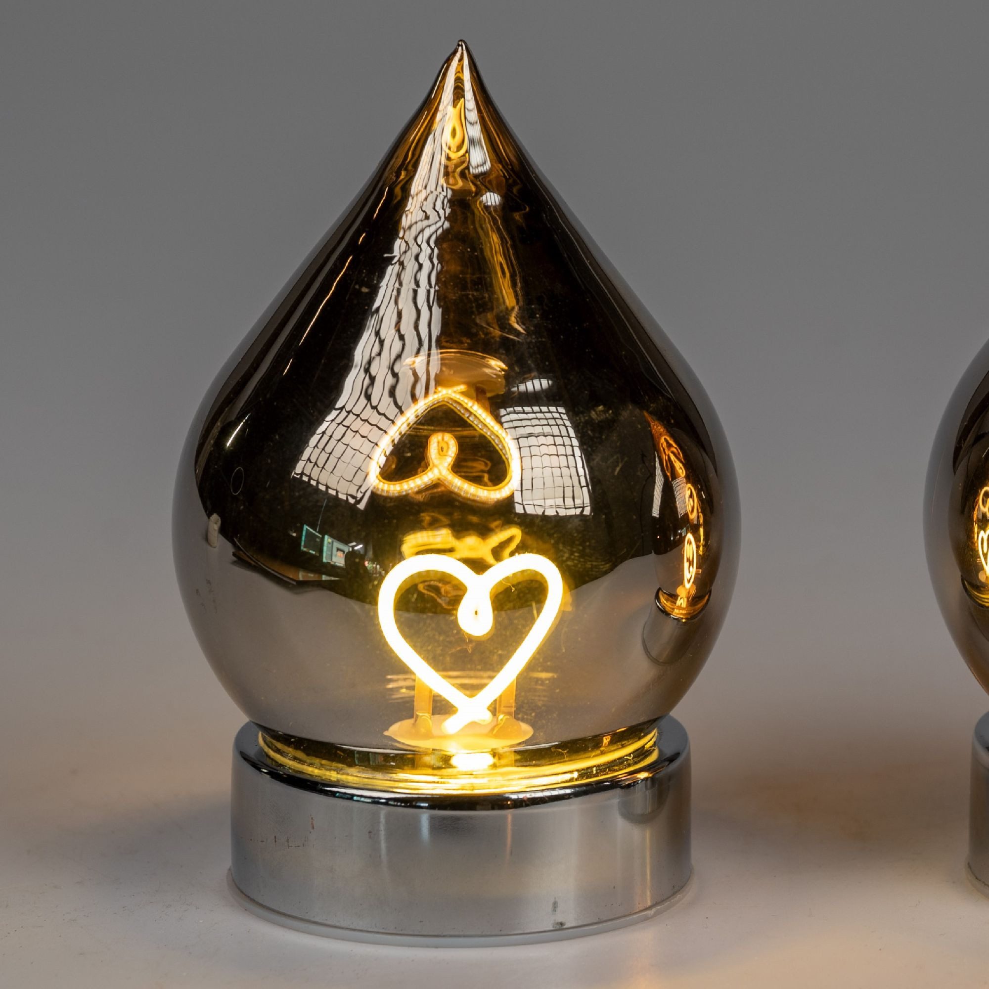 formano LED Tischleuchte Magic, Mit Timerfunktion, Schwarz, Motiv: Herz günstig online kaufen