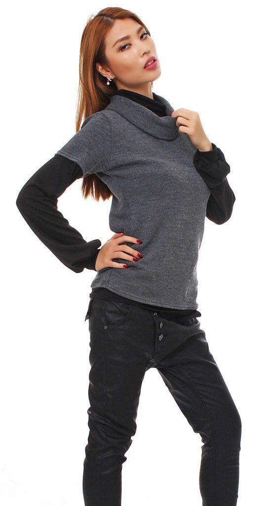 Mississhop Rollkragenpullover 2 in 1 Optik günstig online kaufen