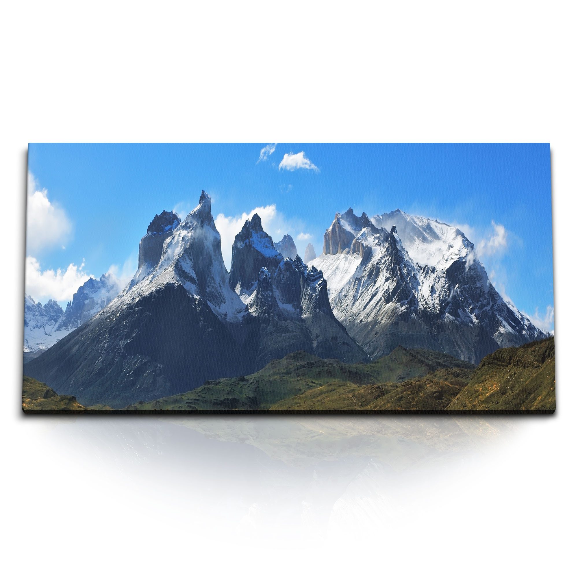 Leinwandbild Kunstdruck Bilder 120x60cm Chile Patagonien Berge Klippen Natur See Sü