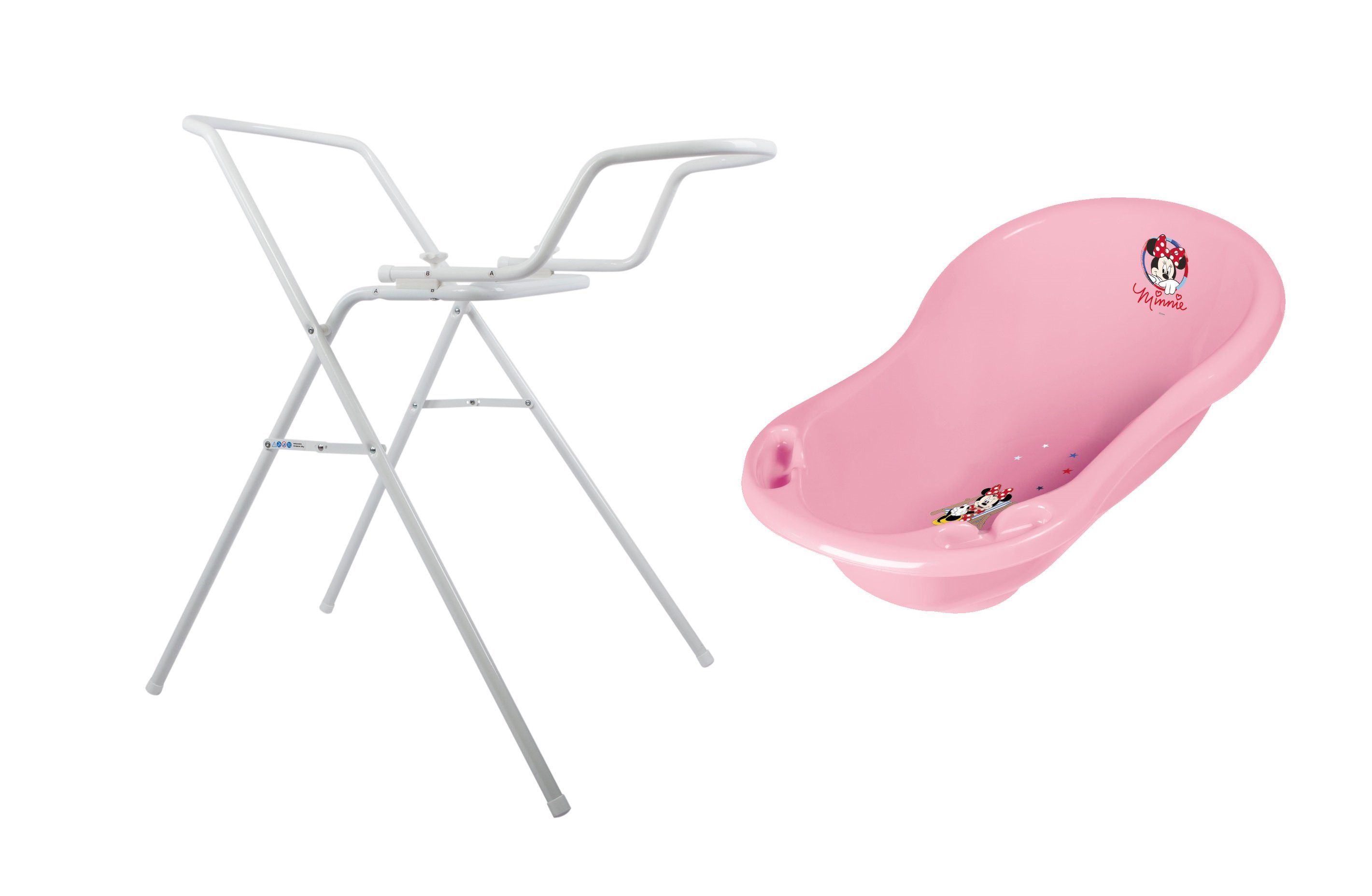 Babybadewanne Disney Minni Maus Badewanne 84 cm + Ständer + mehr