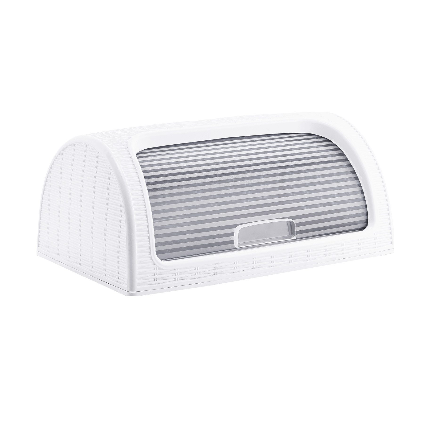 Michelino Brotkasten Brotkasten in Rattanoptik Weiß, Kunststoff, (Stück, 1-tlg., 1 Brotkasten), Brotaufbewahrung Brotbox