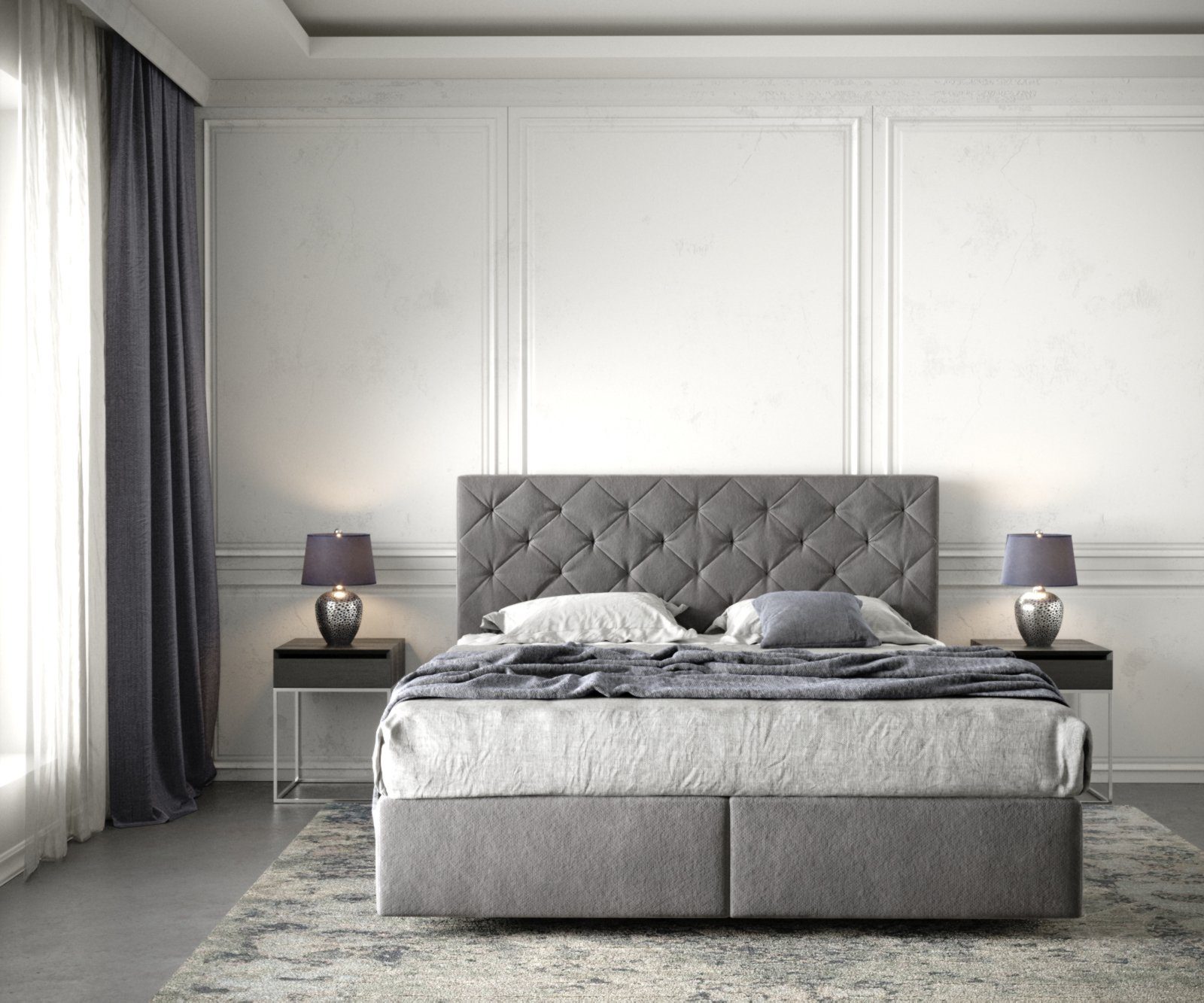 DELIFE Boxspringbett Dream-Great, Mikrofaser Taupe 160x200 günstig online kaufen