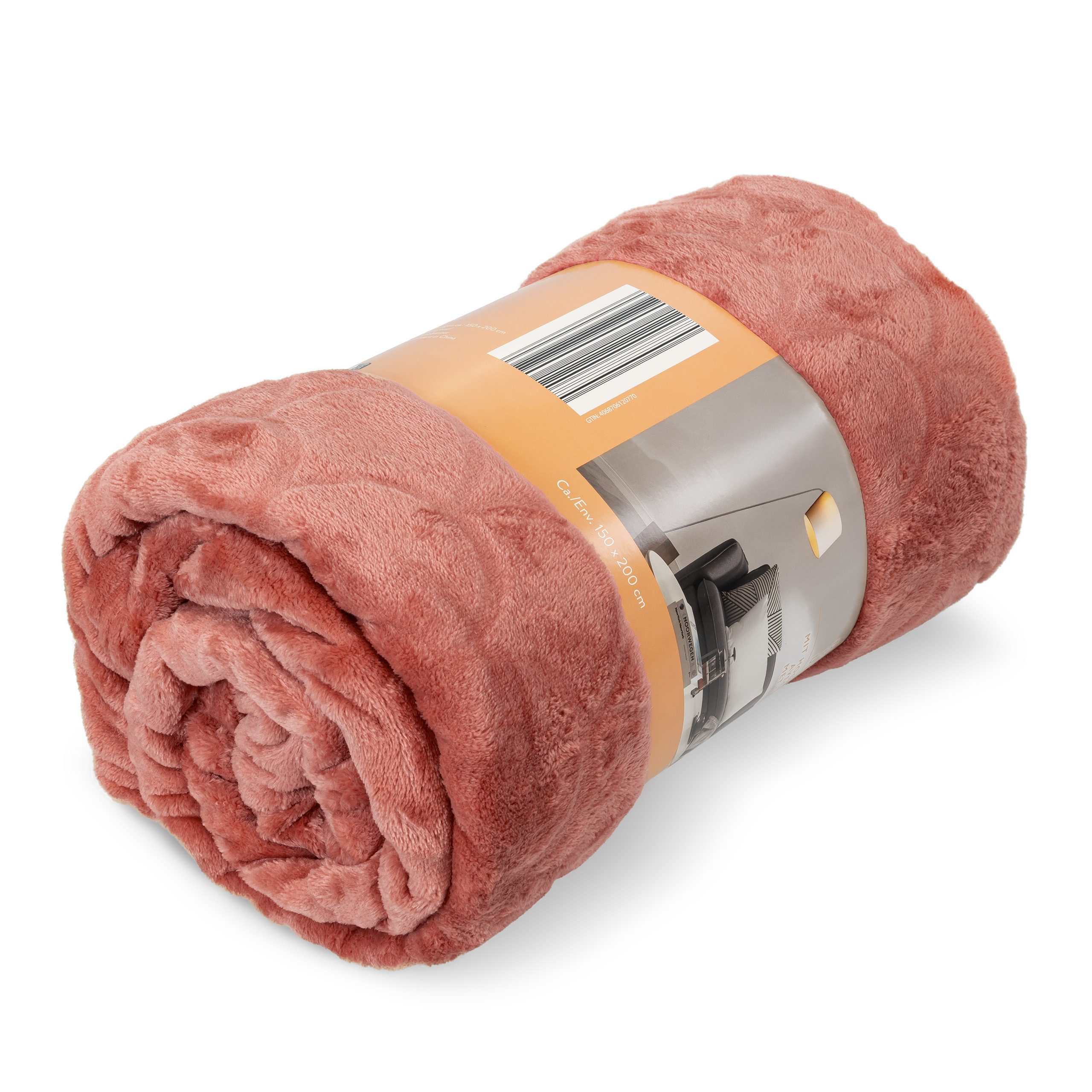 Wohndecke Weiche Kuscheldecke 150 x 200 cm mit Hoch-Tief-Effekt, kamelshopping, Fleece-Dekce aus 100% Polyester