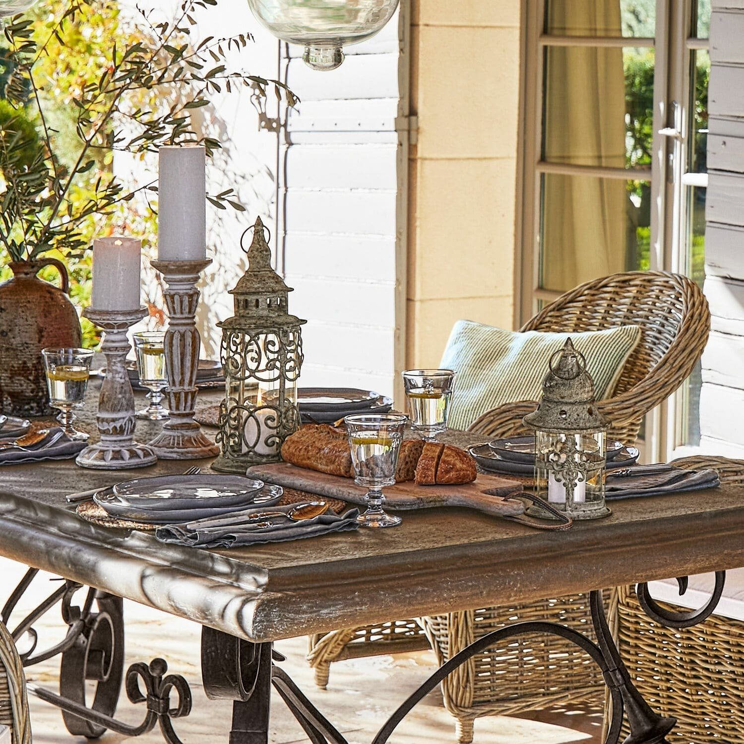 Mirabeau Kerzenlaterne Laterne 2er Set Adéláde antikcreme