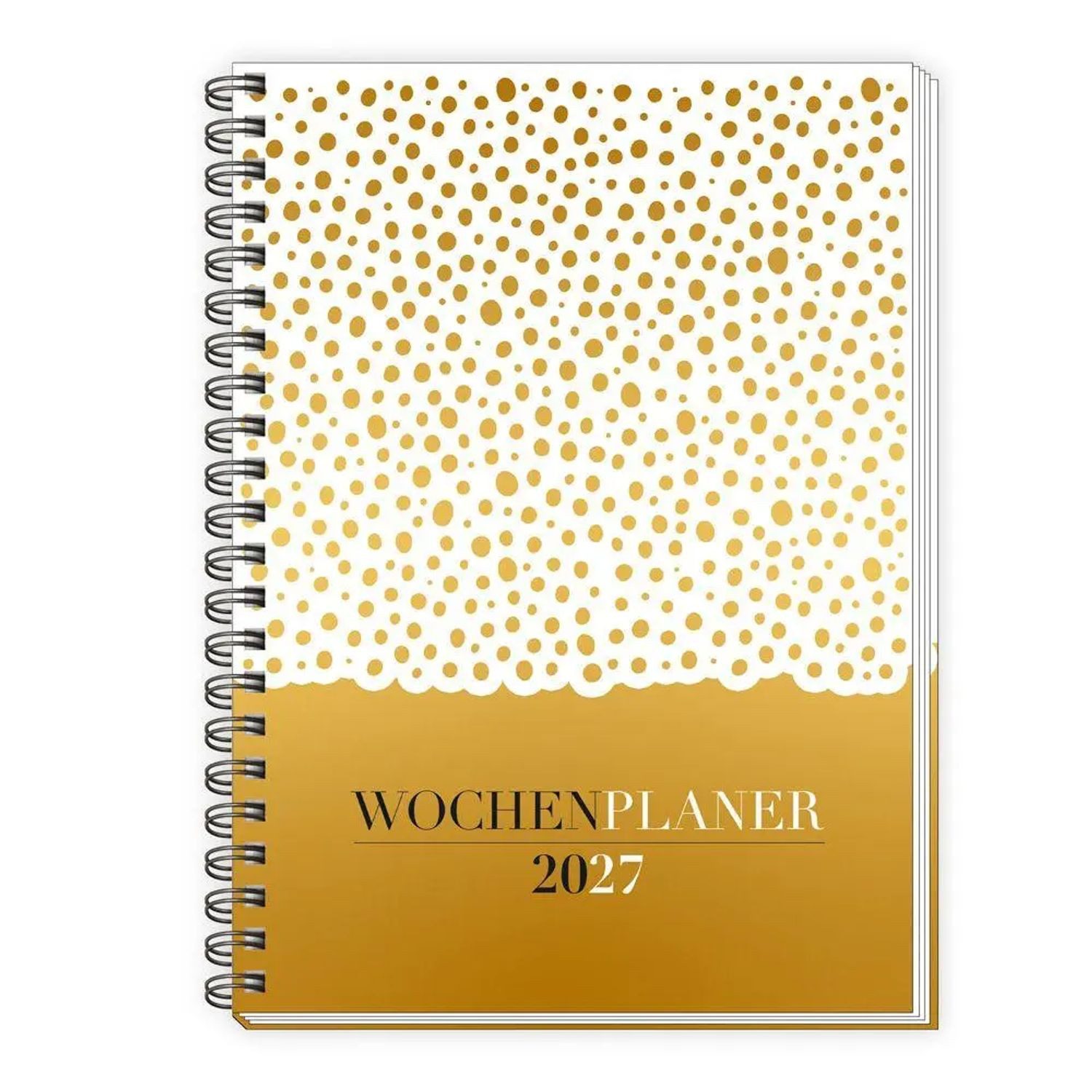 Trötsch Verlag Taschenkalender TRÖTSCH - Wochenplaner A5 mit Wire-O Gold 2027
