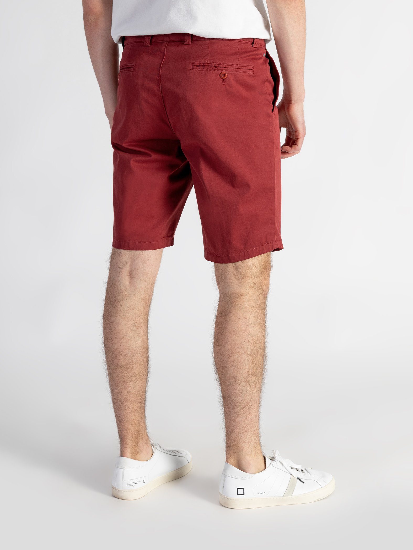 Bund, mit GOTS-zertifiziert Shorts Shorts Farbauswahl, TwoMates Rot elastischem