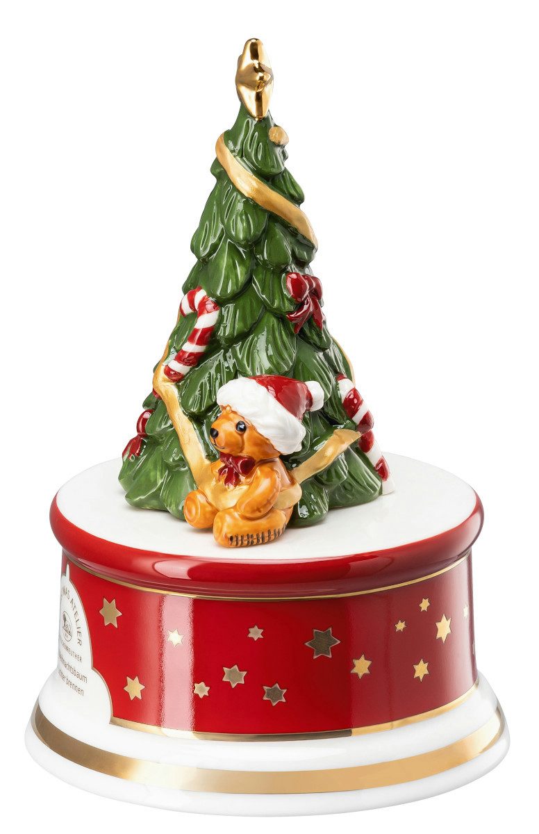 Hutschenreuther Weihnachtsfigur Sammelserie 2023 Am Weihnachtsbaum Spieluhr klein