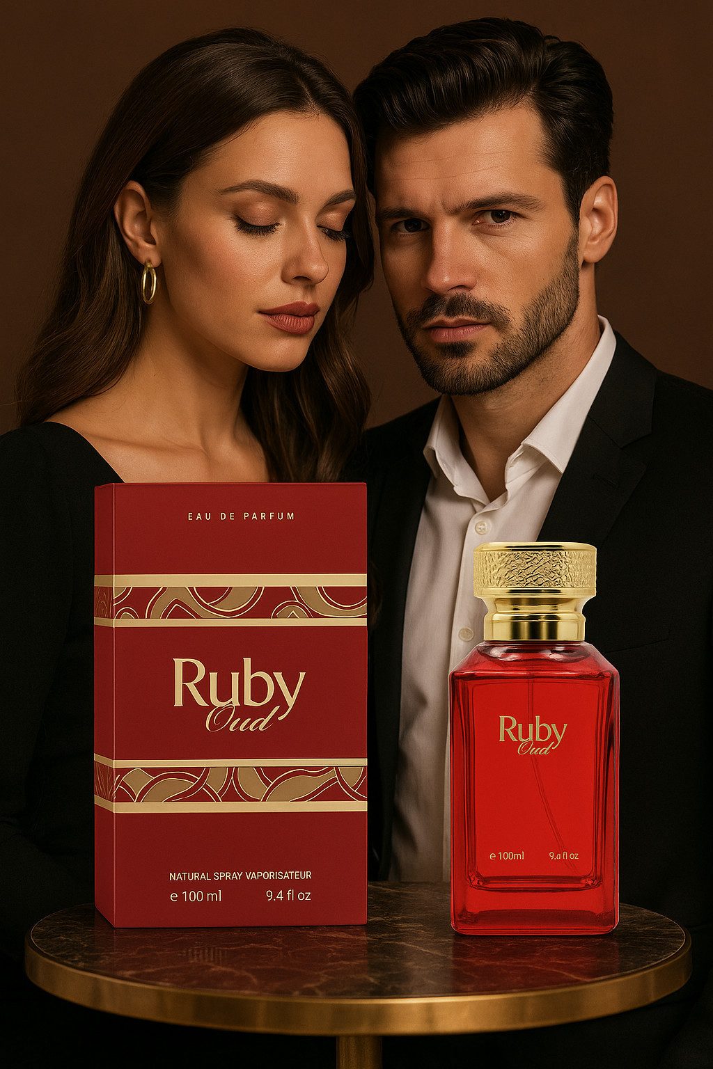 Attar & Co London Eau de Parfum Ruby Oud Classic & Intense Unisex, Rose, Safran, Geranie 100 ml, 1-tlg., Hergestellt in England, Exotisch Floriental, Süß Würzig Elegant