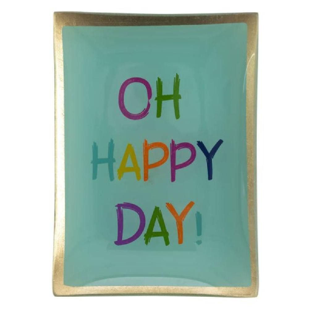 Giftcompany Servierschale Glasteller Love Plates Oh Happy Day (10x14,2cm)
