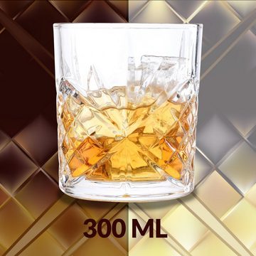 Praknu Gläser-Set Praknu Whisky Gläser 4er Set, Glas, Verschenken