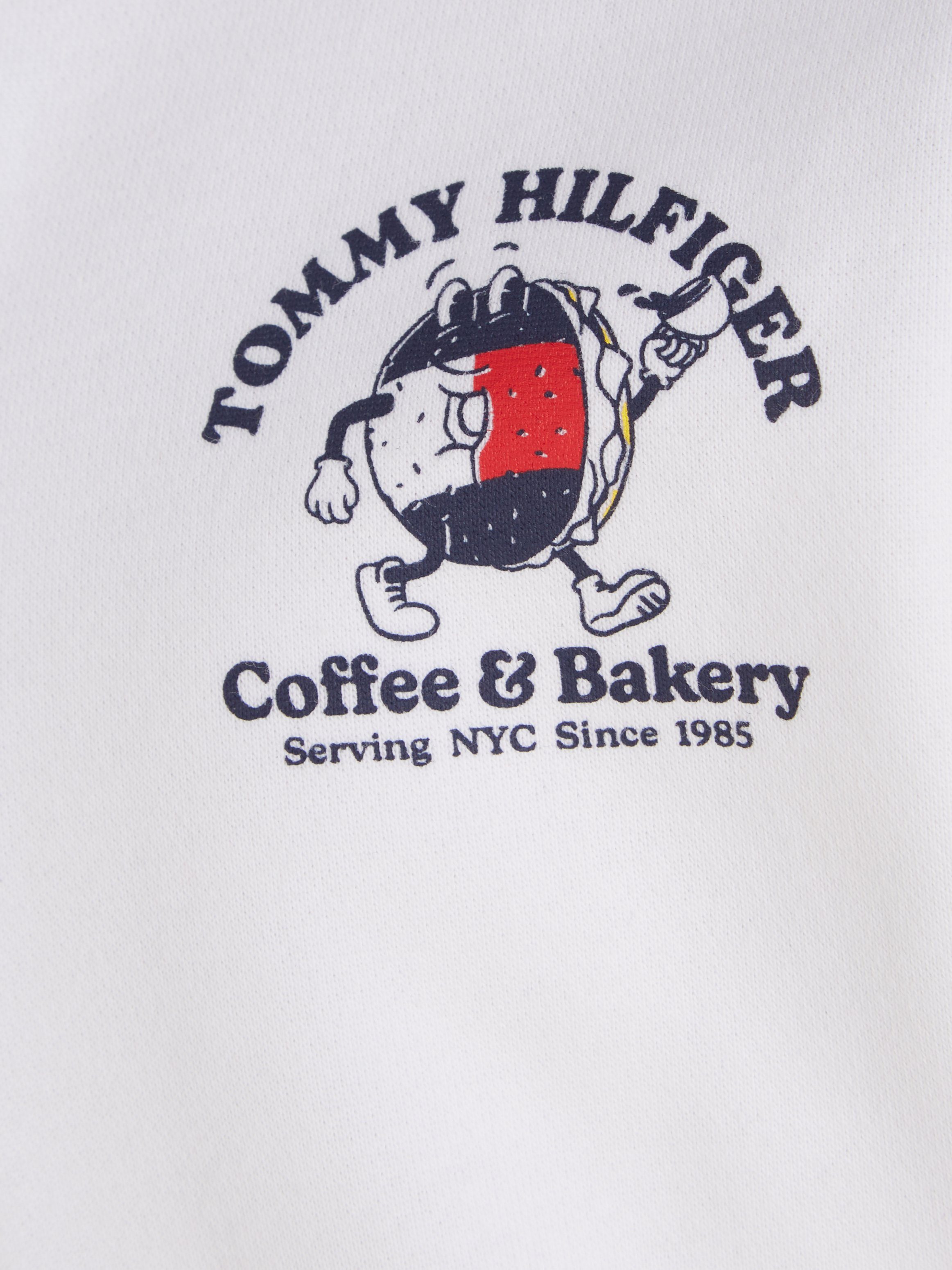 Hilfiger Tommy TOMMY Print auf Sweatshirt großem FULL SWEATSHIRT mit der ZIP Rückseite BAGELS