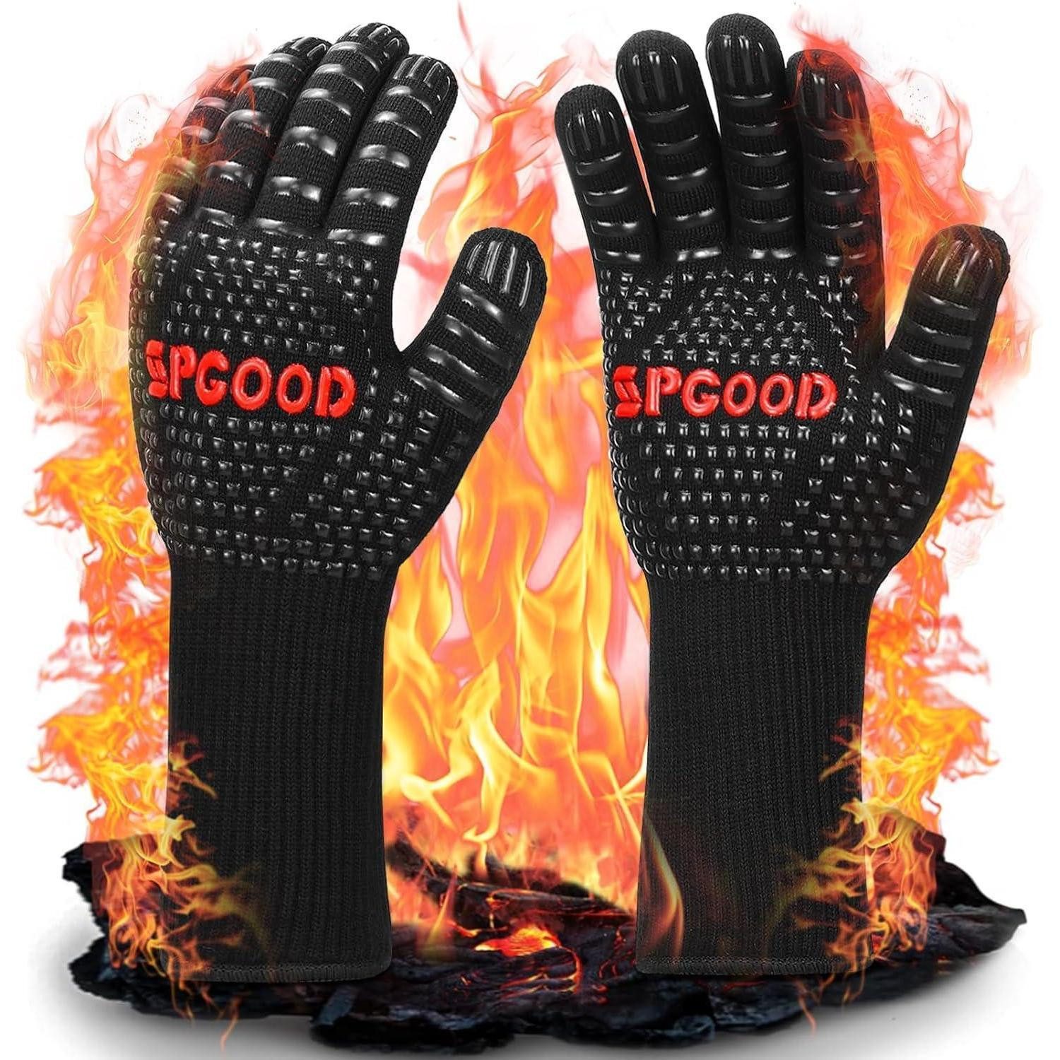 Grillhandschuhe Grillhandschuhe hitzebeständig 800 Grad feuerfeste Koch Backhandschuhe