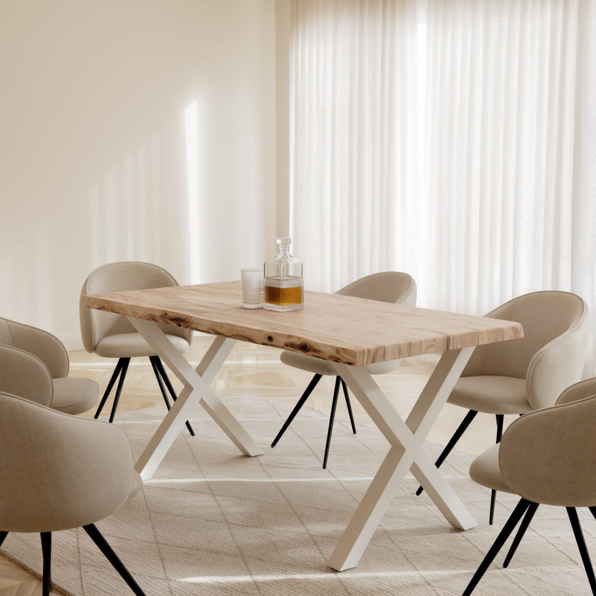 Liadomo Baumkantentisch Helsinki, natürliche Baumkante, Massivholztischplat günstig online kaufen