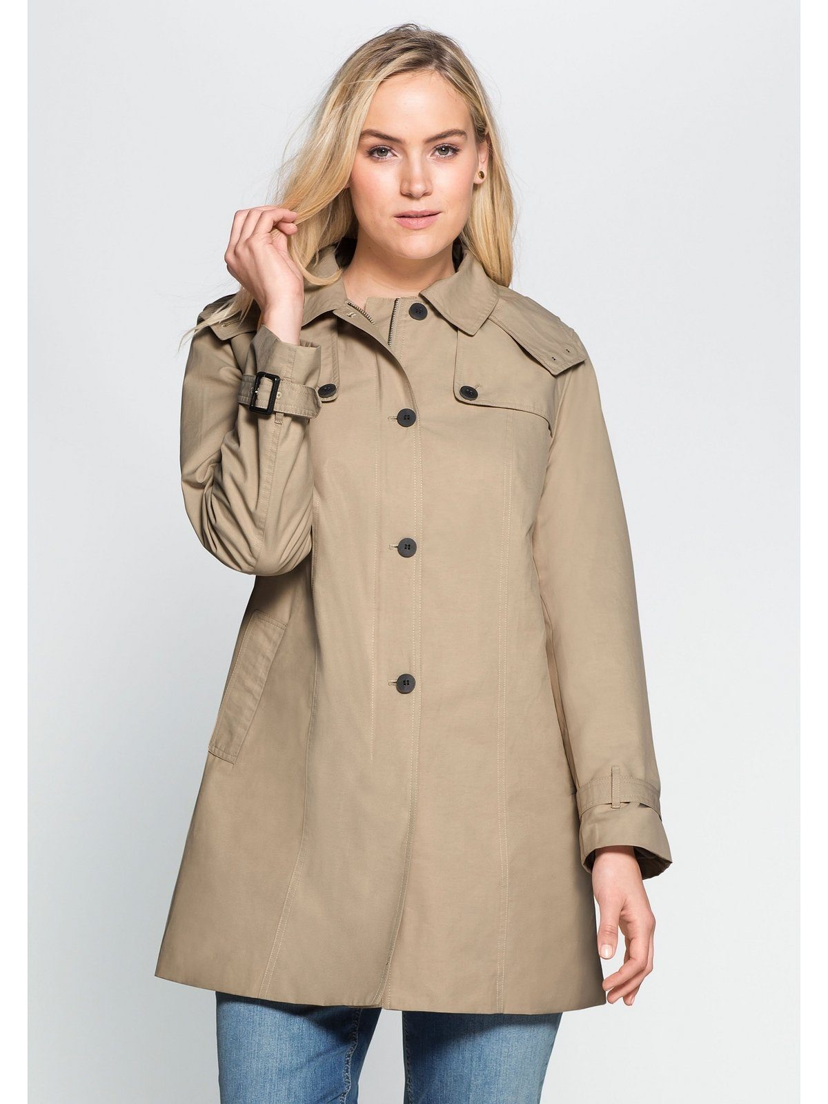 Sheego Trenchcoat »Trenchcoat« aus winddichter und wasserabweisender  Qualität online kaufen | OTTO