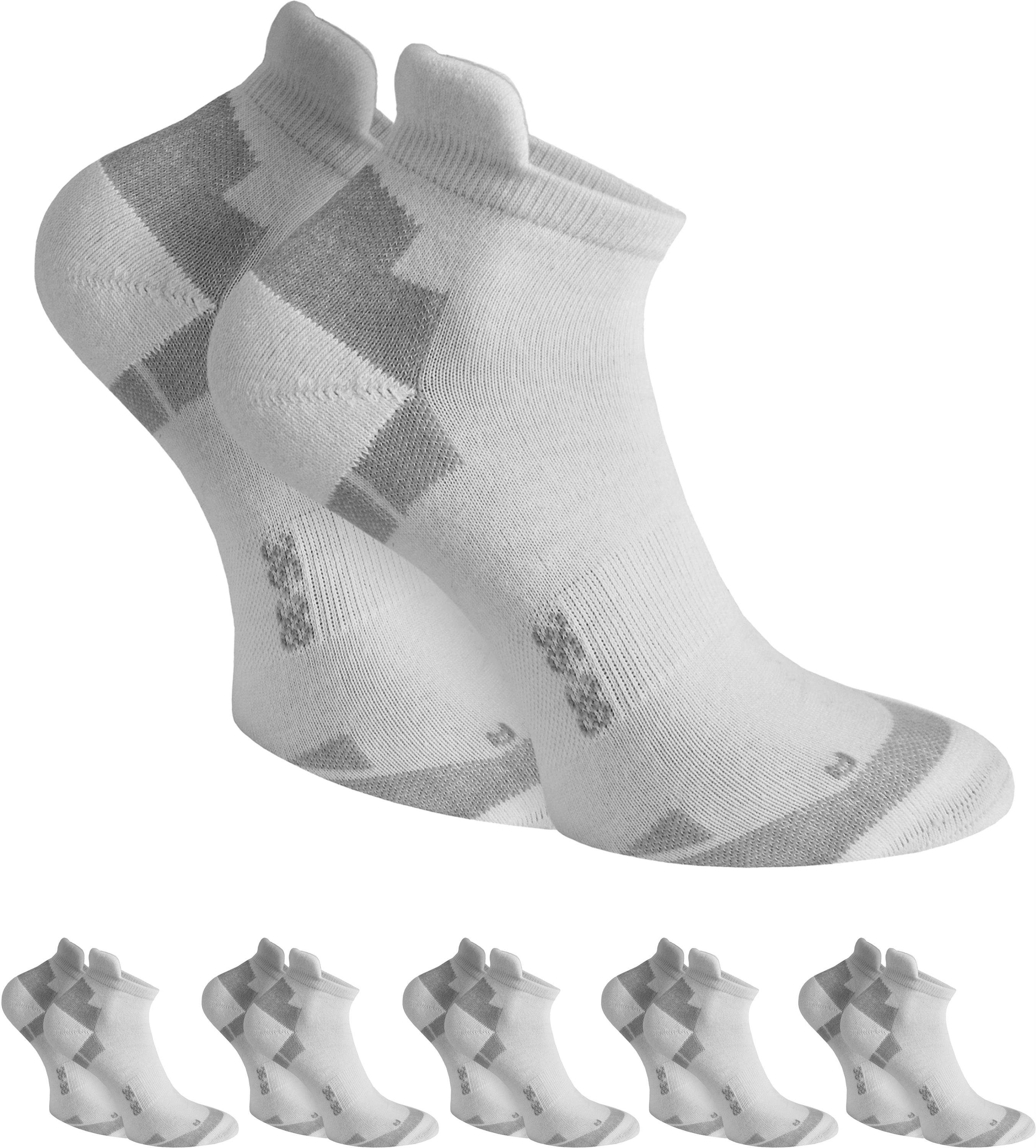 normani Sneakersocken 6 klimaregulierende Sneakersocken Komfortferse Weiß Coolmax (6er-Set, Paar) Coolmaxfaser Paar mit 6