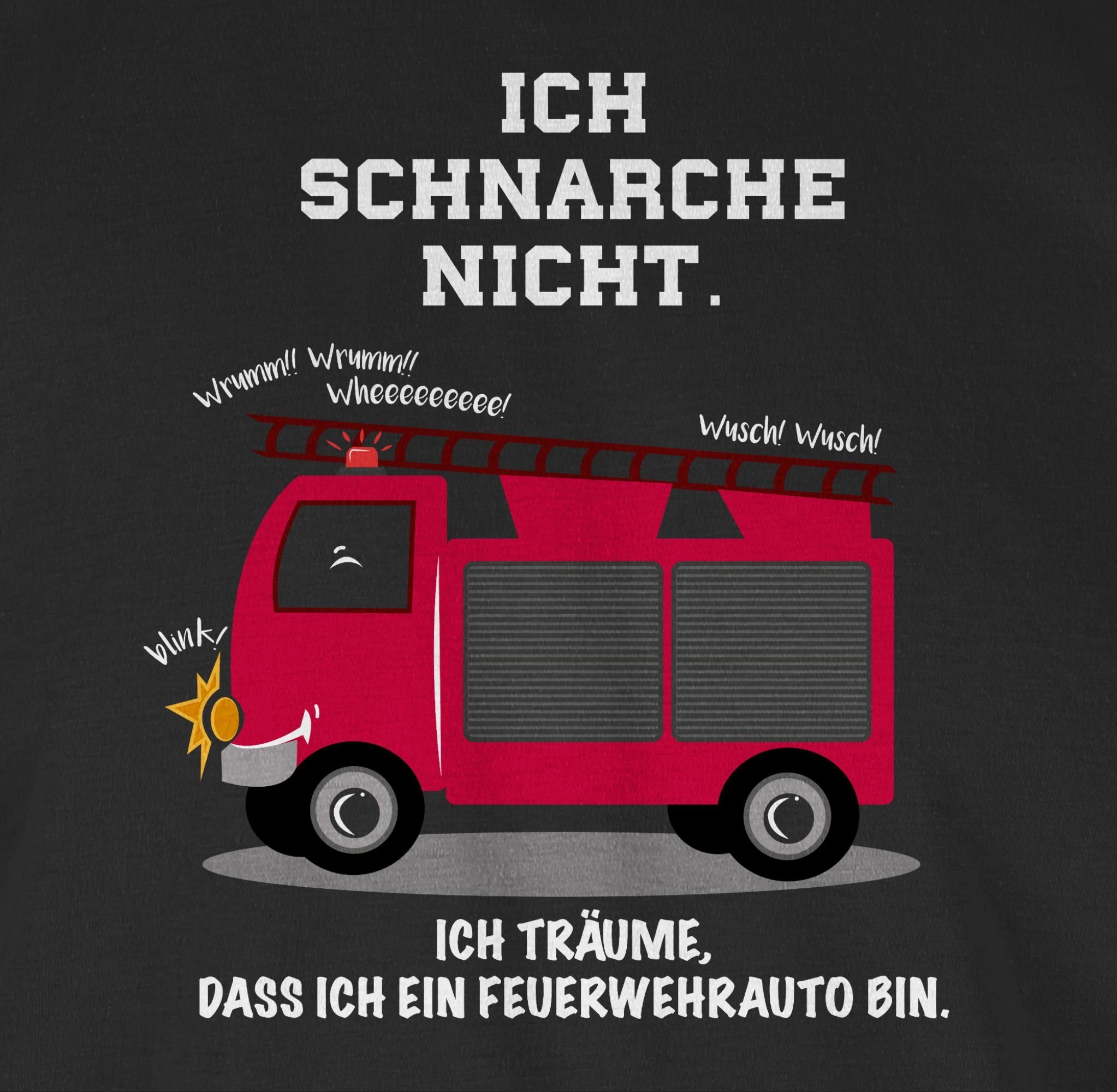 Shirtracer T-Shirt Ich schnarche - Cartoon Anime Schwarz ich bin nicht ein 01 träume Manga dass Ich Feuerwehrauto