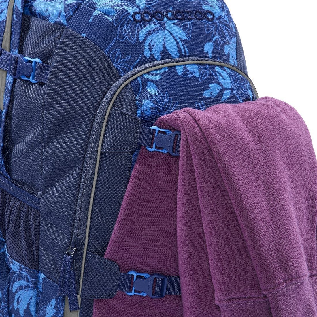 coocazoo Schulranzen Schulrucksack-Set JOKER Tropical Night Geldbörse (3-tlg)