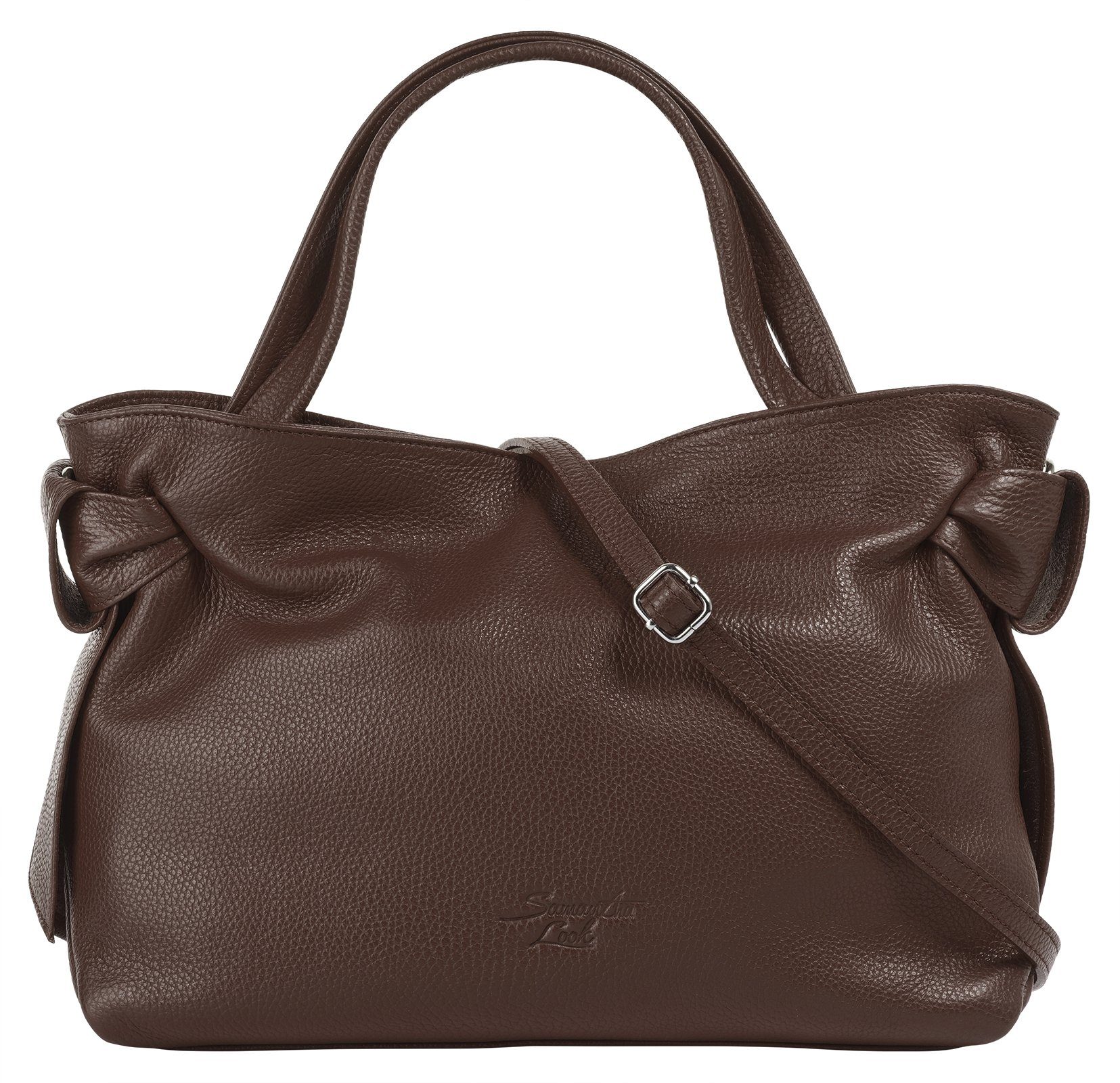 Samantha Look Henkeltasche, echt Leder, Made in Italy