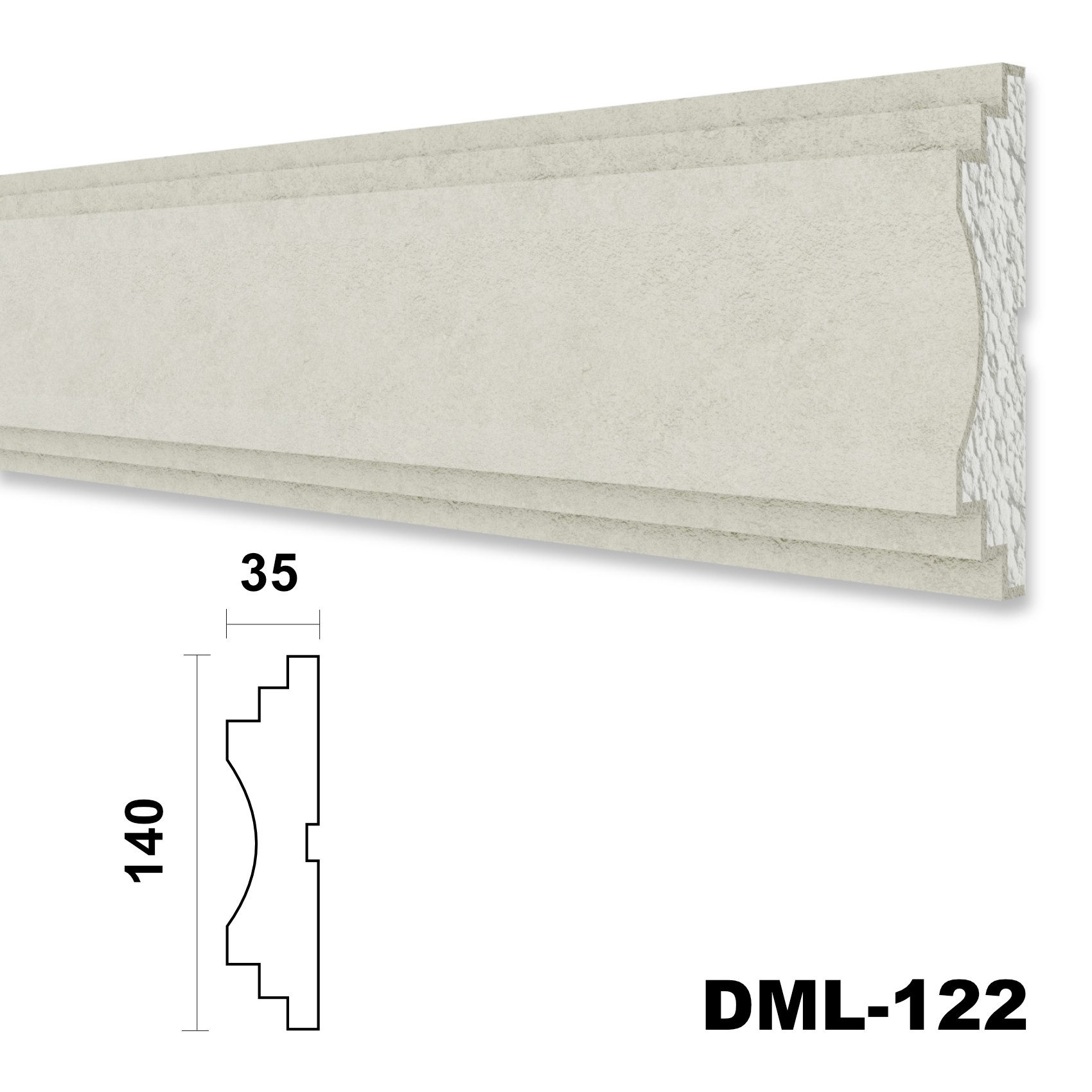 Hexim Stuckleiste DML-122, 2 Meter / günstig online kaufen