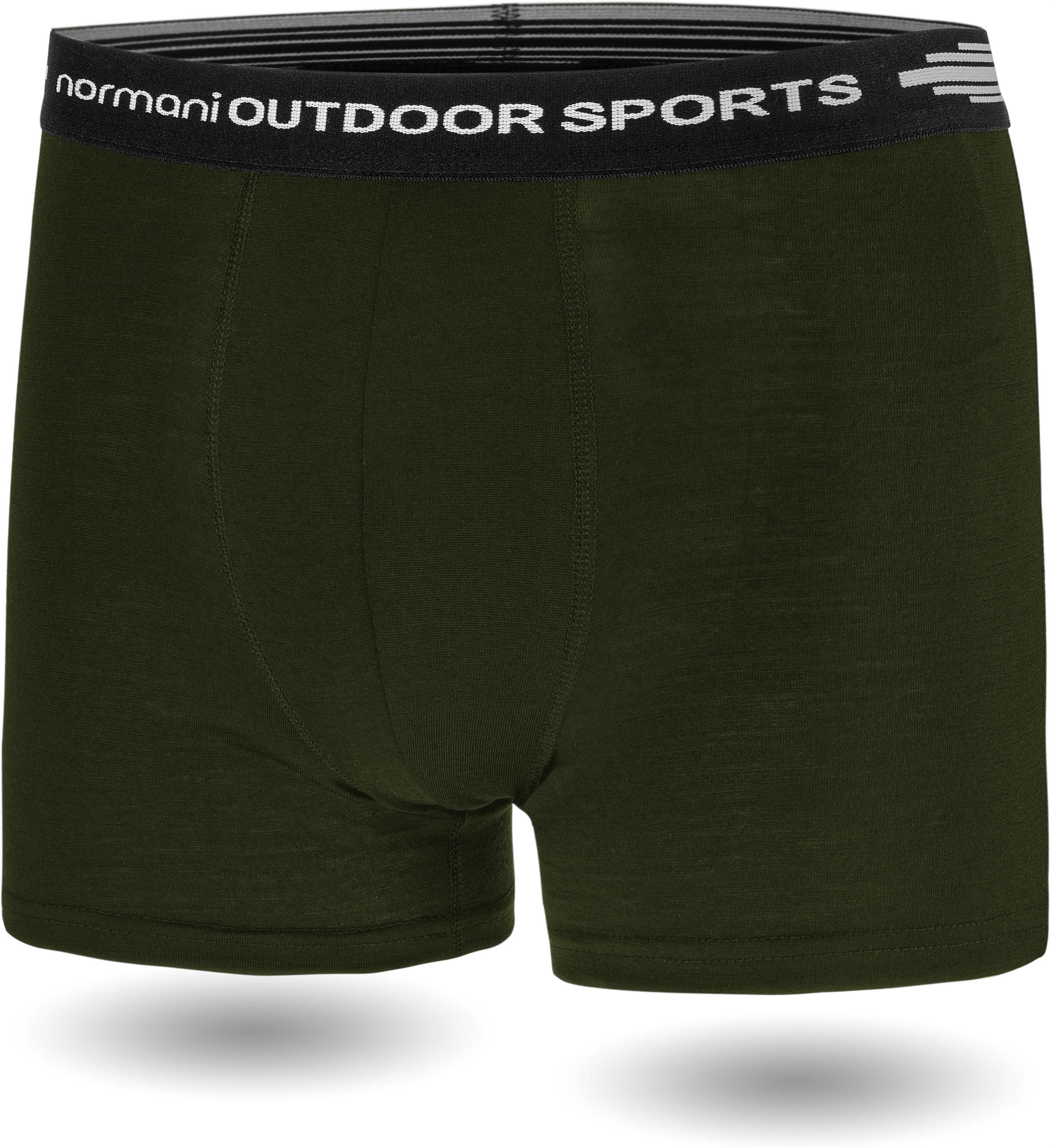 normani Retro Boxer 2er Pack Herren Merino Boxershorts Unterhose Sportunterhose Funktionsunterwäsche aus 100% Merinowolle