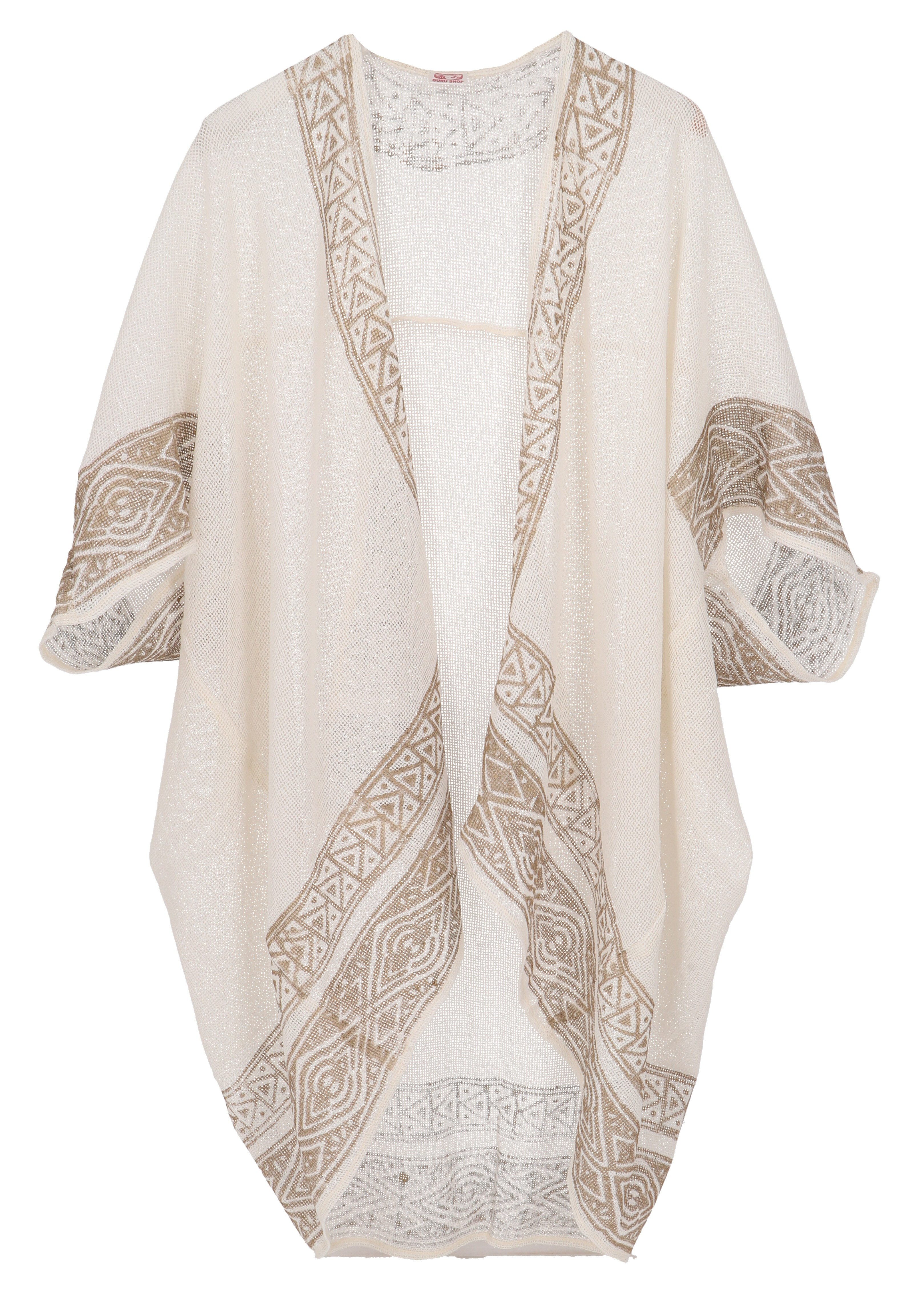 Guru-Shop Langjacke Offener Boho Cardigan, plus günstig online kaufen