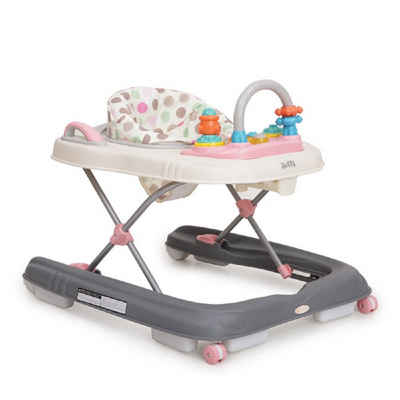 Moni Lauflernhilfe Lauflernwagen Dotty 2 in 1, mit Spielcenter, hohe Rückenlehne, Schwenkräder vorne