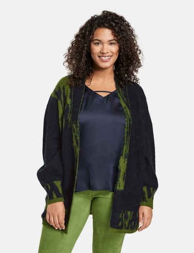 Samoon Cardigan Lange, offene Strickjacke