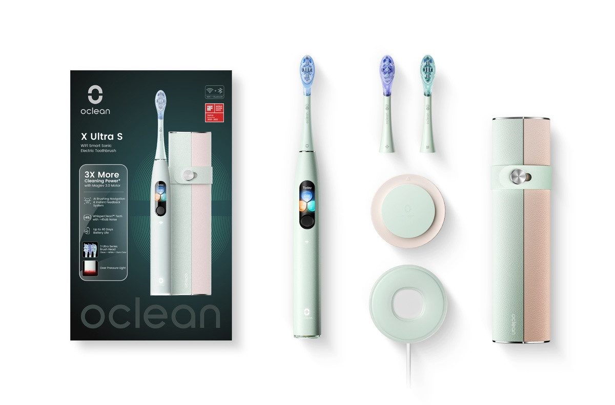Oclean Elektrische Zahnbürste X Ultra S Electric Toothbrush, Aufsteckbürsten: 3 St.