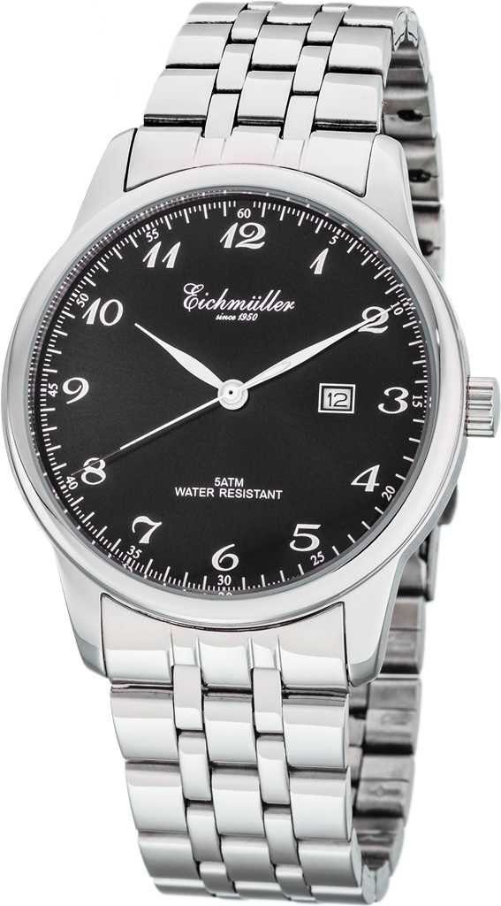 Eichmüller Quarzuhr Herrenuhr RE1064 Schwarz Edelstahlband günstig online kaufen