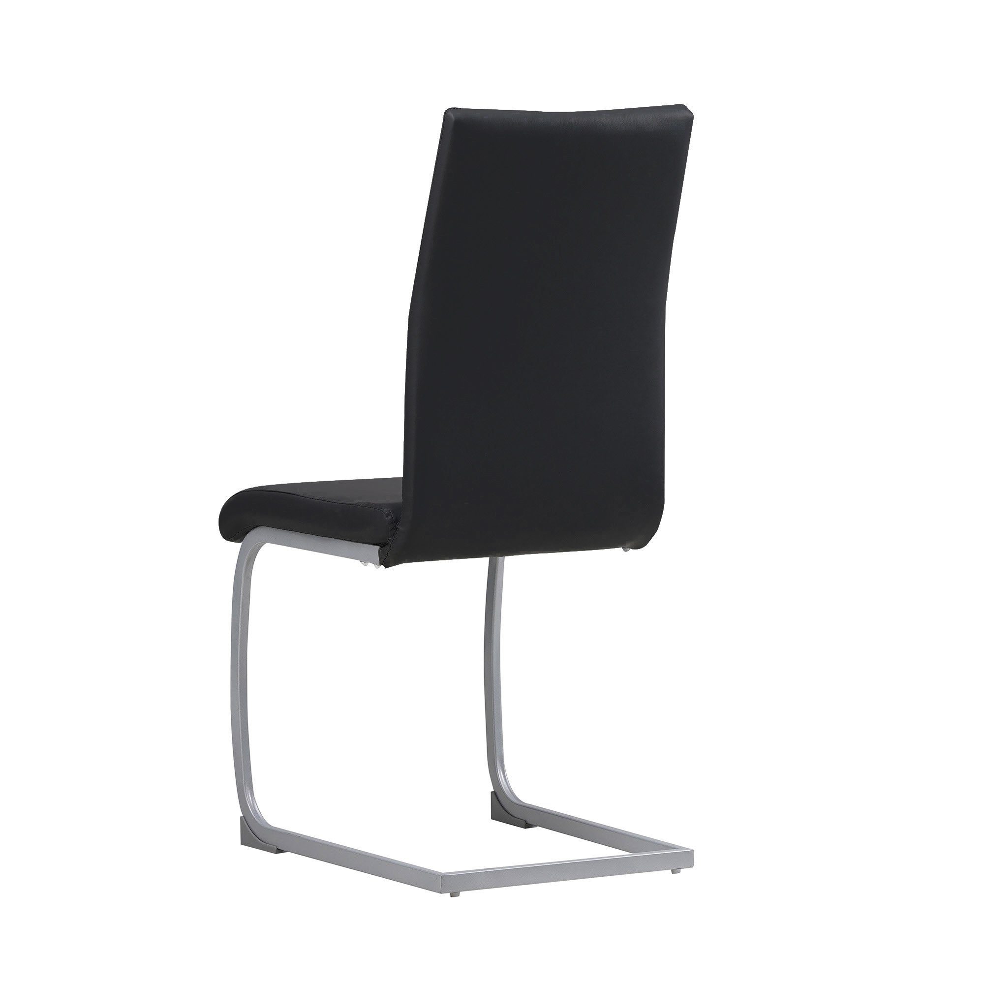 Albatros International Freischwinger Freischwinger MURANO 4er Set schwarz kunstleder Modern (4er Set, Schwarz), Esszimmerstuhl Schwingstuhl mit modernem Design, – Bild 3 von 5