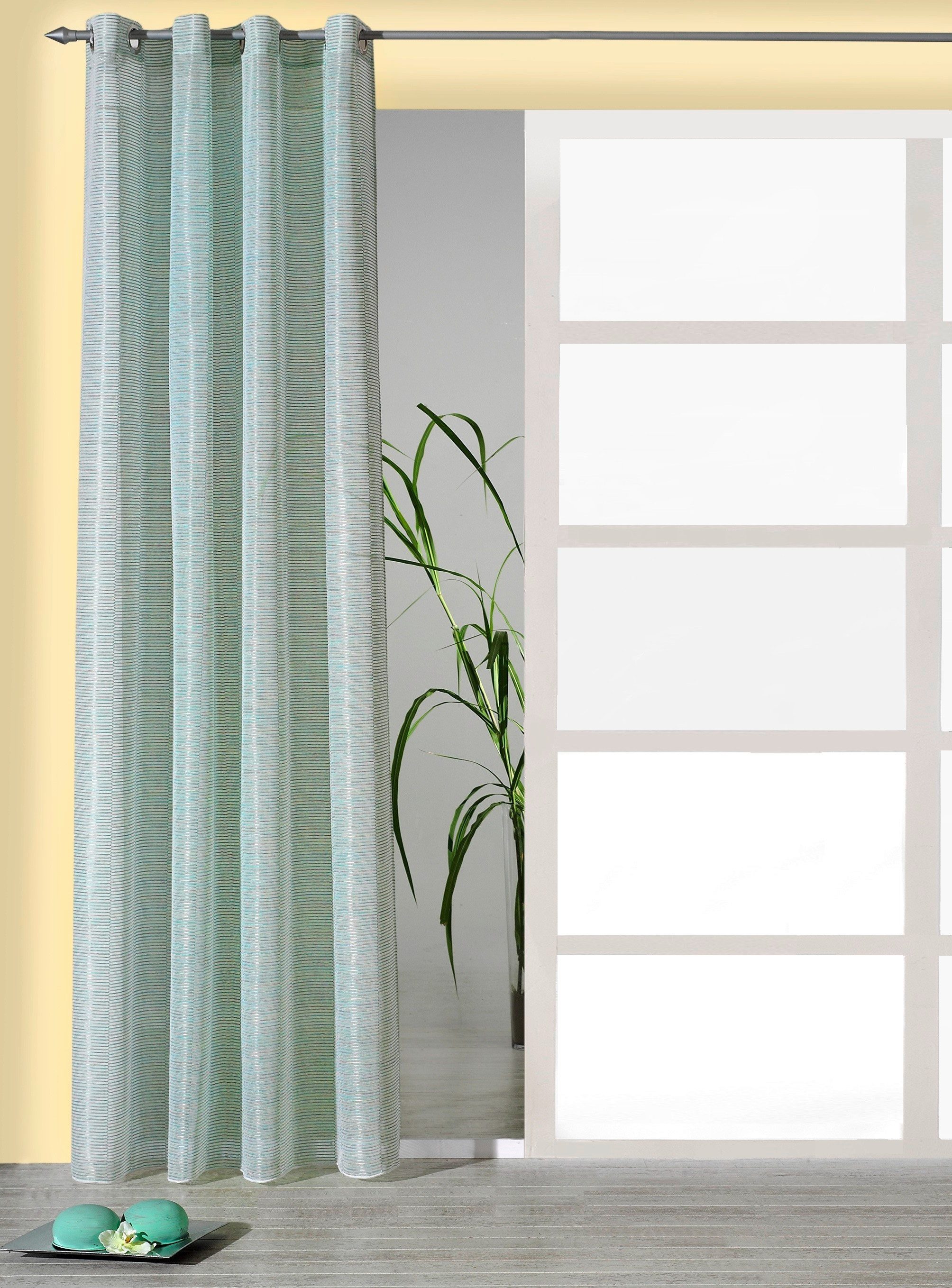 Verdi Gardine Ösenschal Sylvio 145 x 245 cm, Ösen, halbtransparent