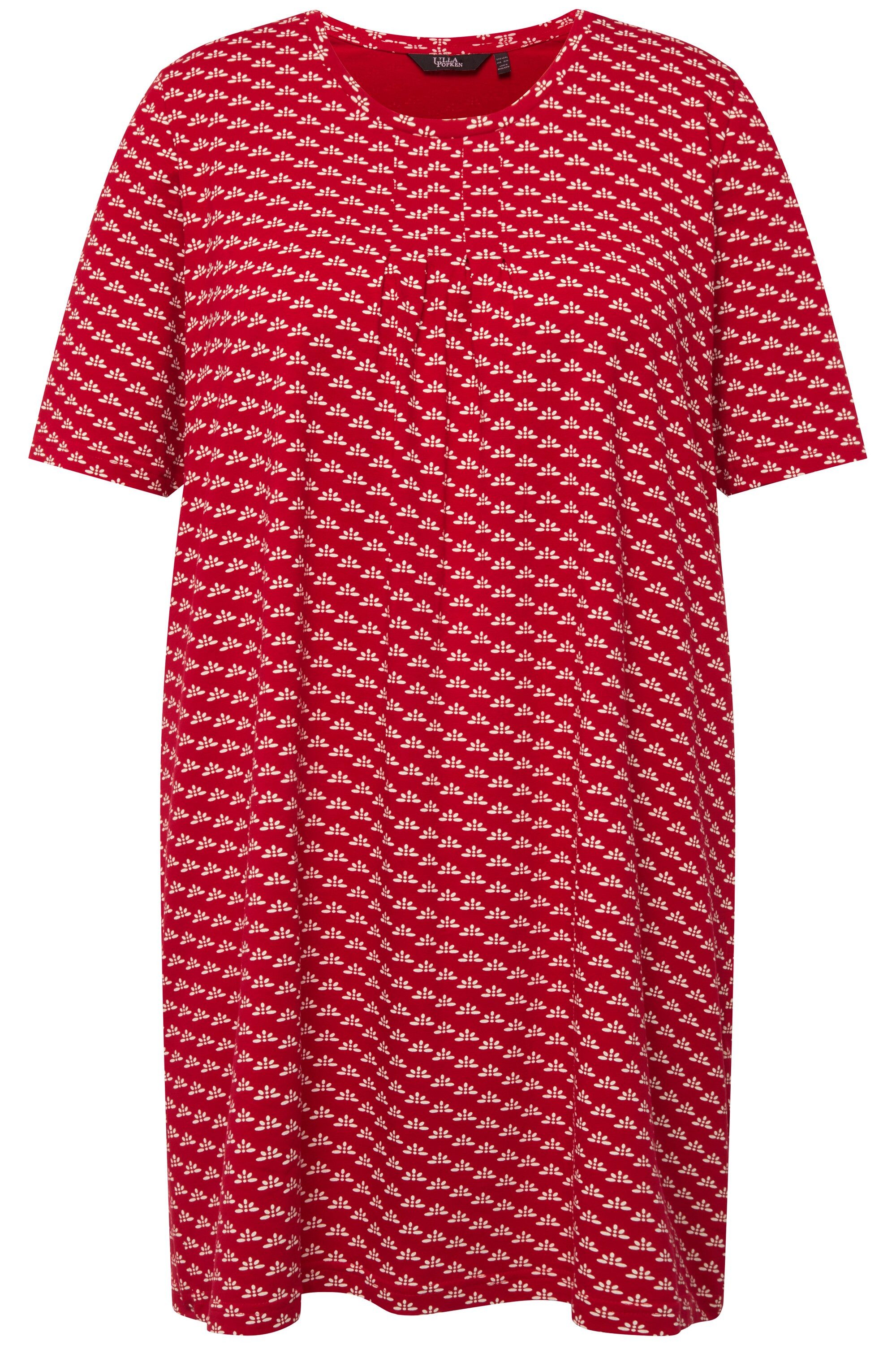 Ulla Popken T-Shirt T-Shirt gemustert A-Linie günstig online kaufen