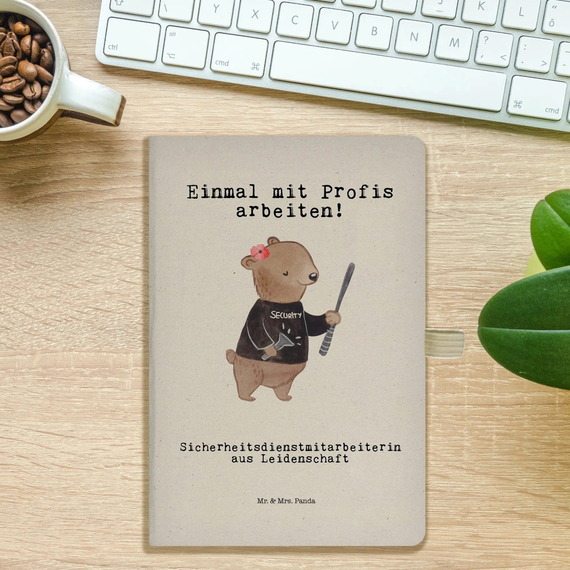 Thumbnail - Mr. & Mrs. Panda Notizbuch Sicherheitsdienstmitarbeiterin Leidenschaft - Transparent - Geschenk, Mr. & Mrs. Panda, Hochw...