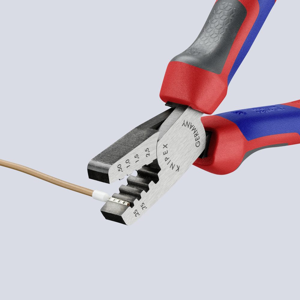 Thumbnail - Knipex Crimpzange Knipex 97 62 145 A Crimpzange Aderendhülsen 0.25 bis 2.5 mm²