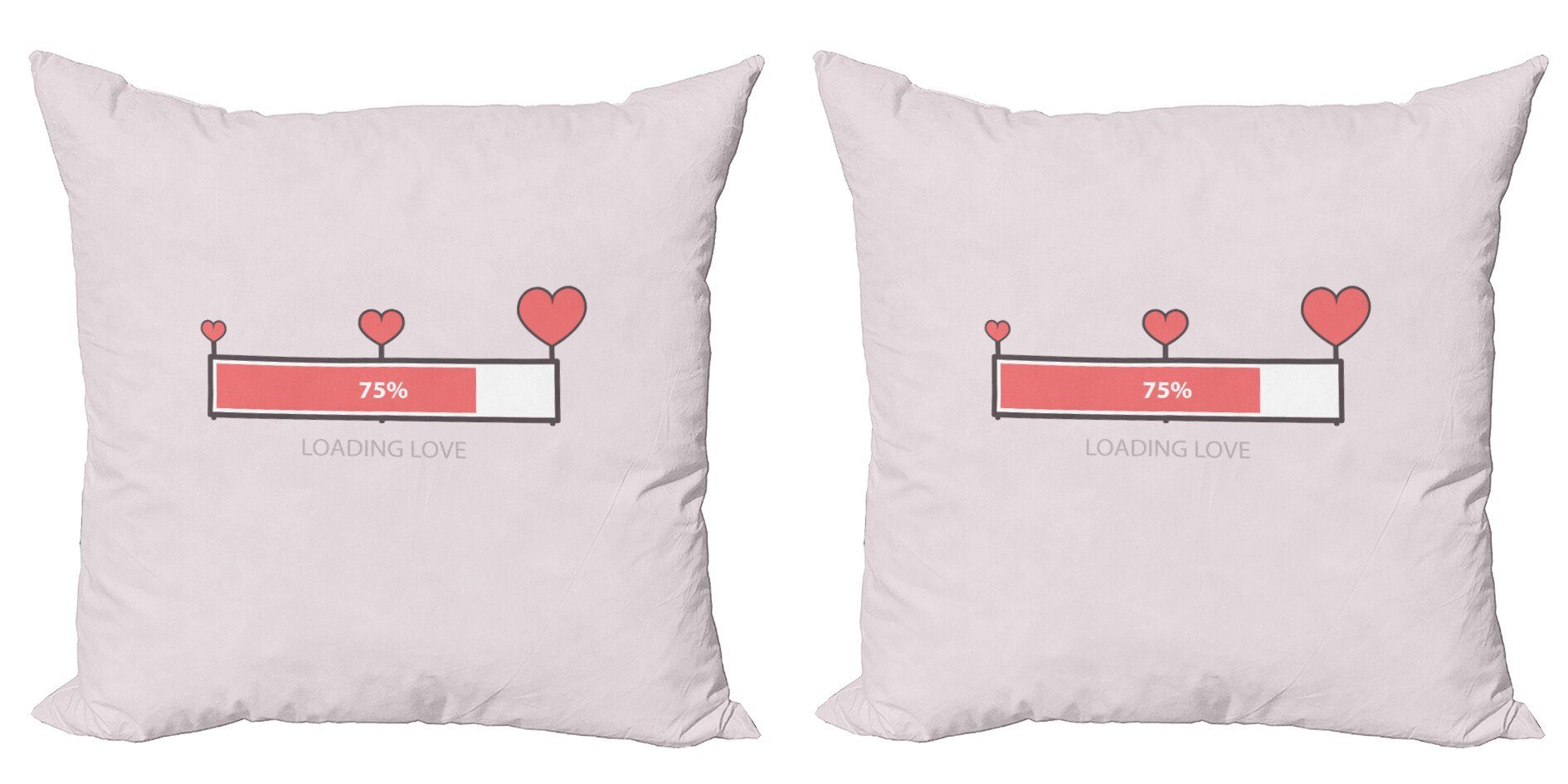 (2 Meter Stück), Kissenbezüge Digitaldruck, Doppelseitiger Laden Modern Valentinstag Accent Love Abakuhaus