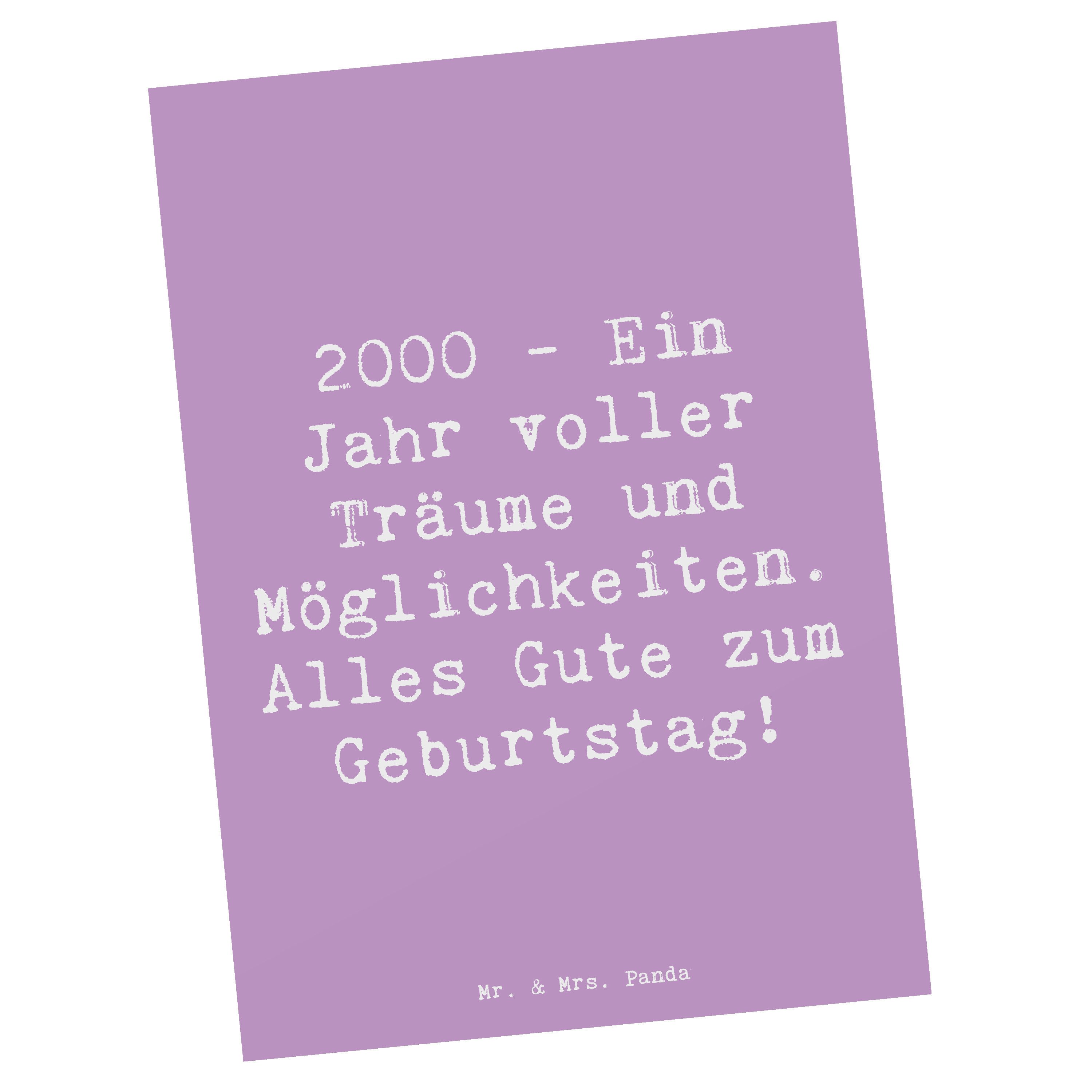 Postkarte 2000 Geburtstagsträume - Lavendeltraum - Geschenk, Jahrtausendwende
