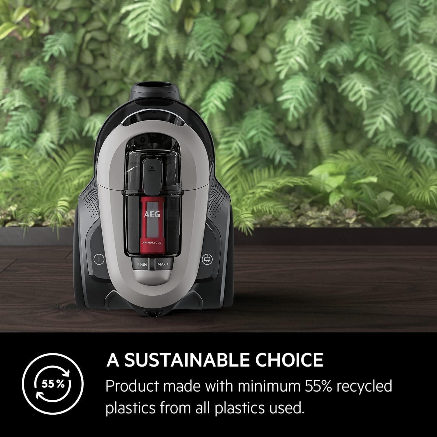 AEG Bodenstaubsauger 6000 Animal Staubsauger Tierhaare (Hund & Katze) ohne Beutel, 550 W, beutellos, Hartboden Teppich Parkett