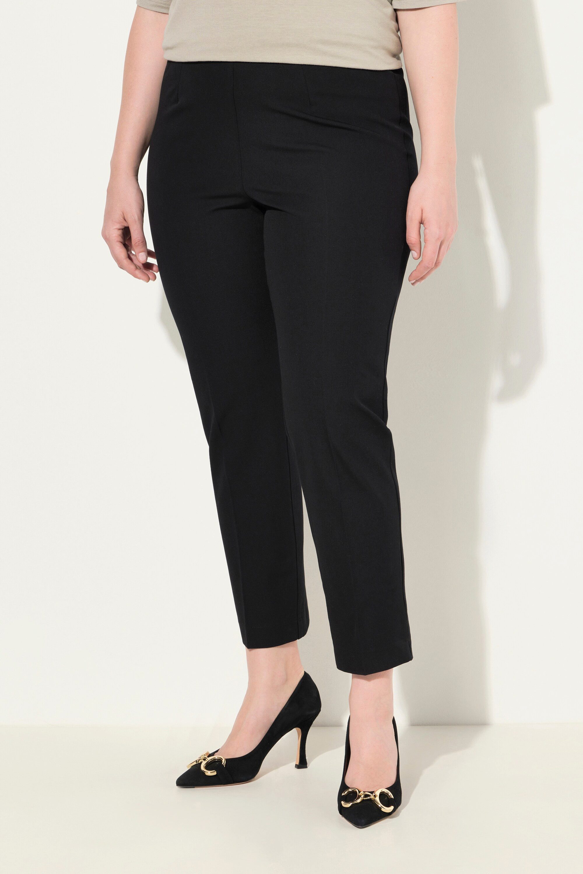 Ulla Popken Funktionshose 7/8-Hose schmales Bein Elastikbund
