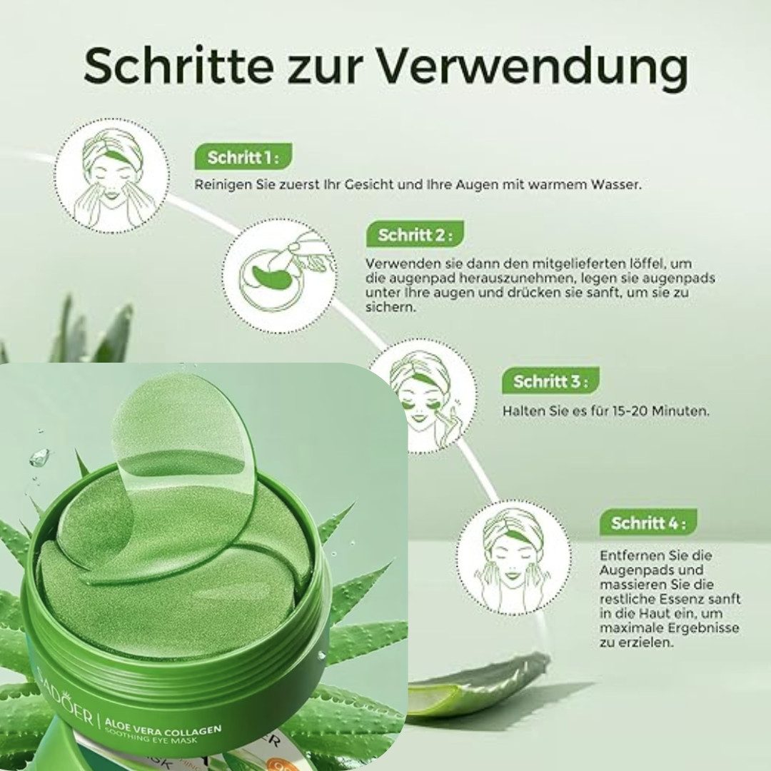 Montegoni Augenpads gegen Augenringe und Schwellungen, Anti Aging, Beruhigende, Augenmaske, 60 Stück Augen Pads, Augenpflege Pads gegen Falten, Augenmaske Anti-Falten Wirkung